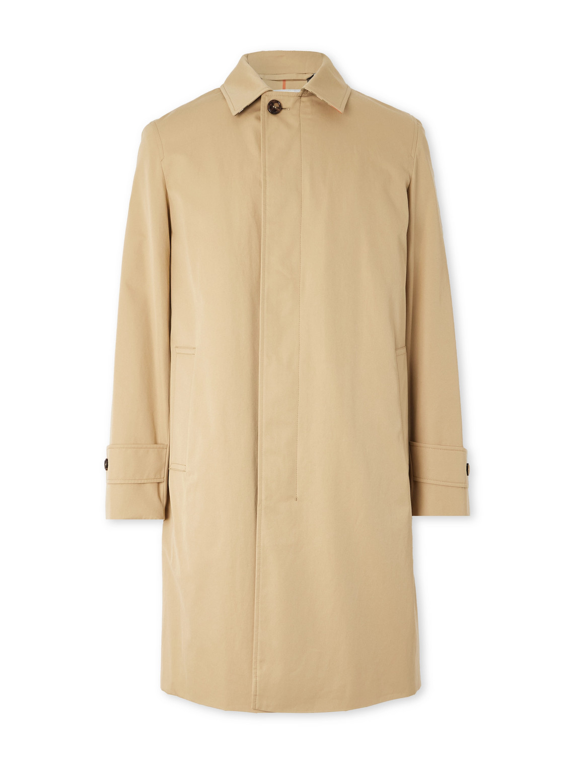 Coated-Cotton Trench Coat