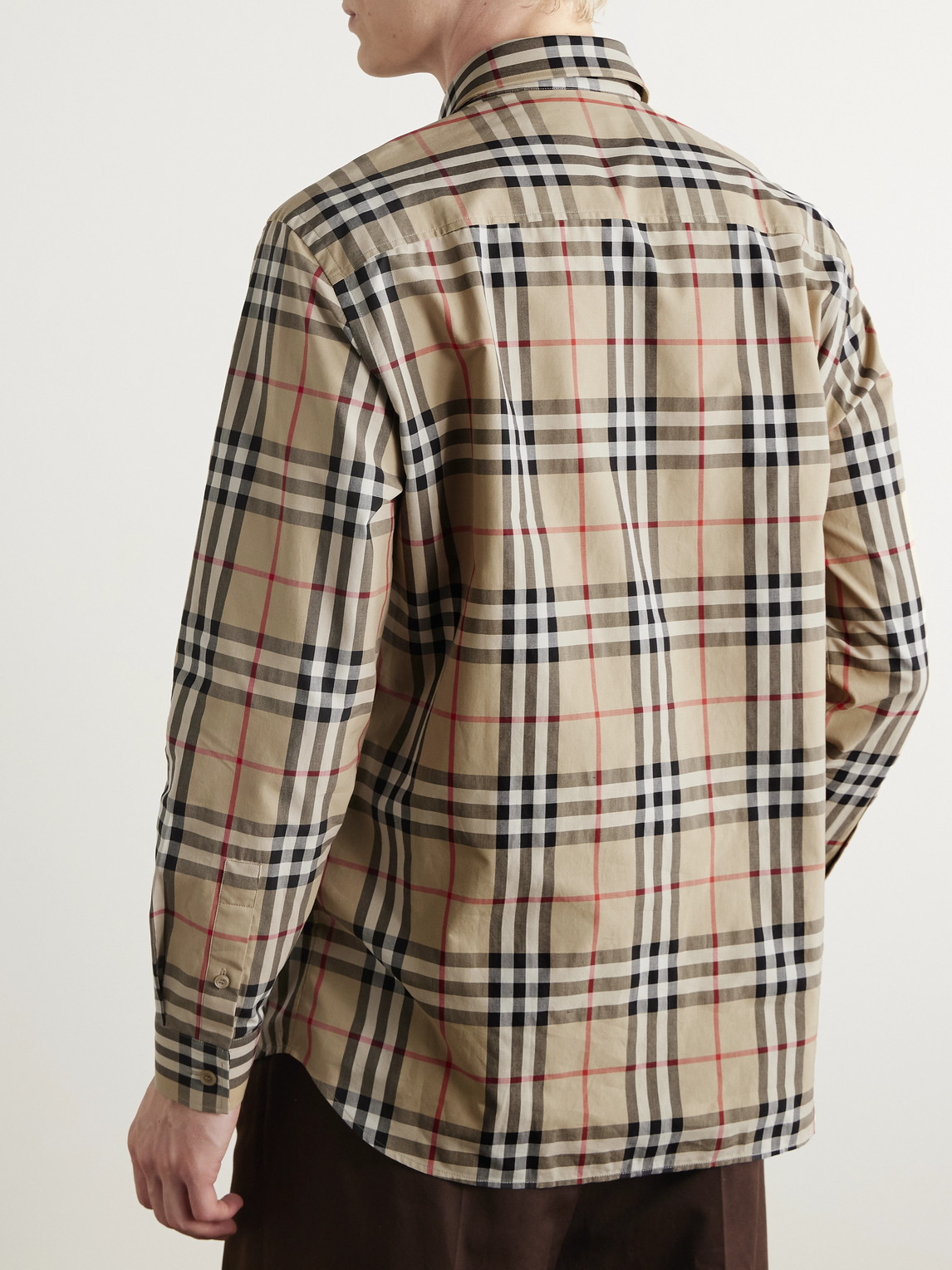 Burberry In Cotton With Vintage Check Pattern In Neutral