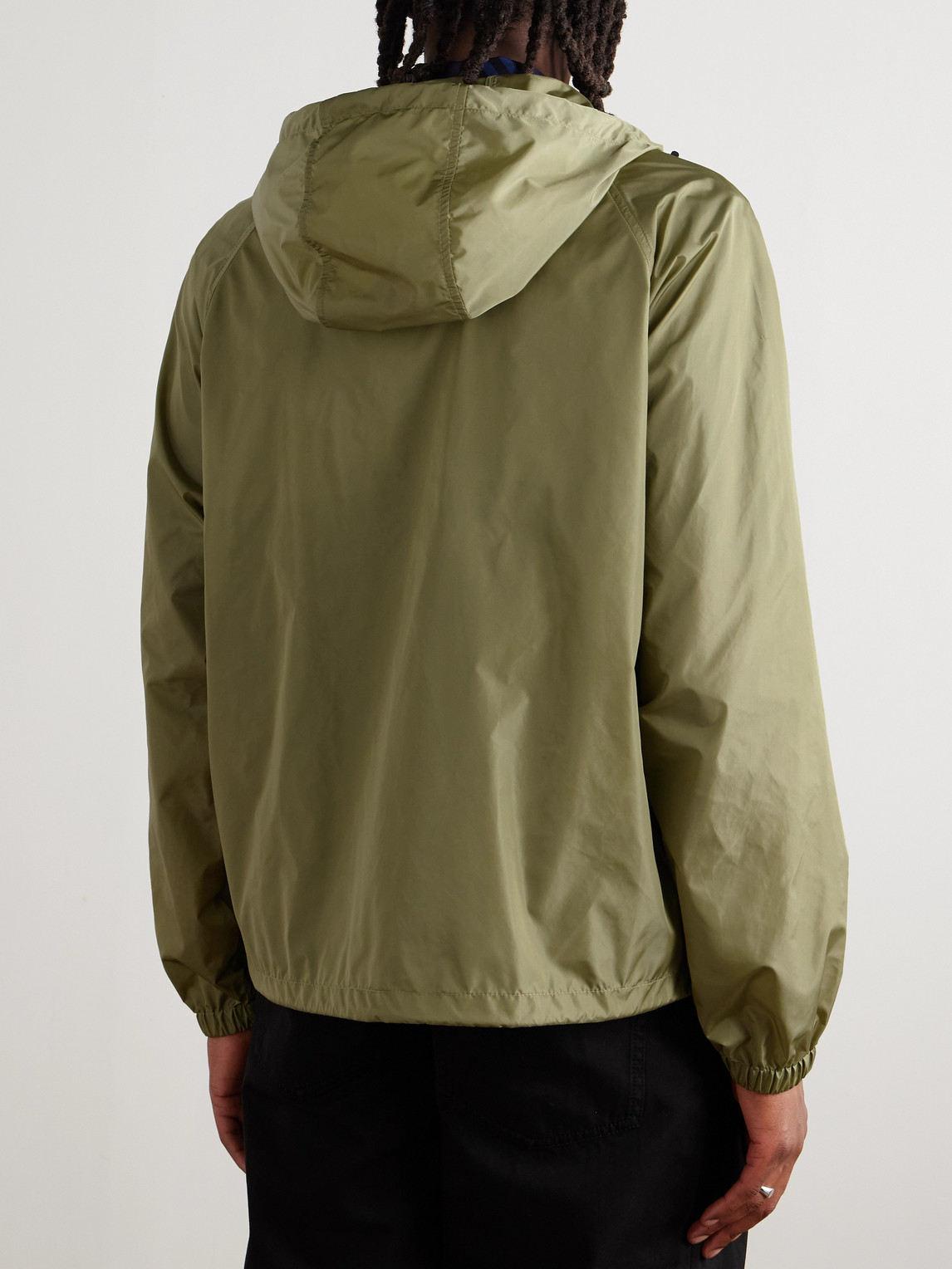 Burberry Nylon Jacket With Ekd Patch In Green