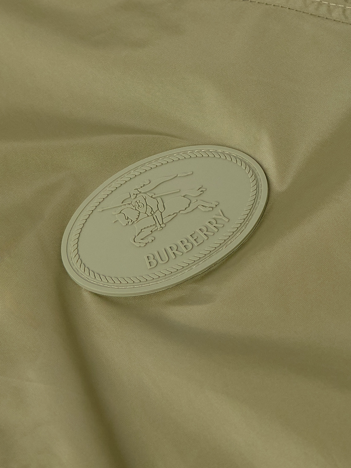 Burberry Nylon Jacket With Ekd Patch In Green