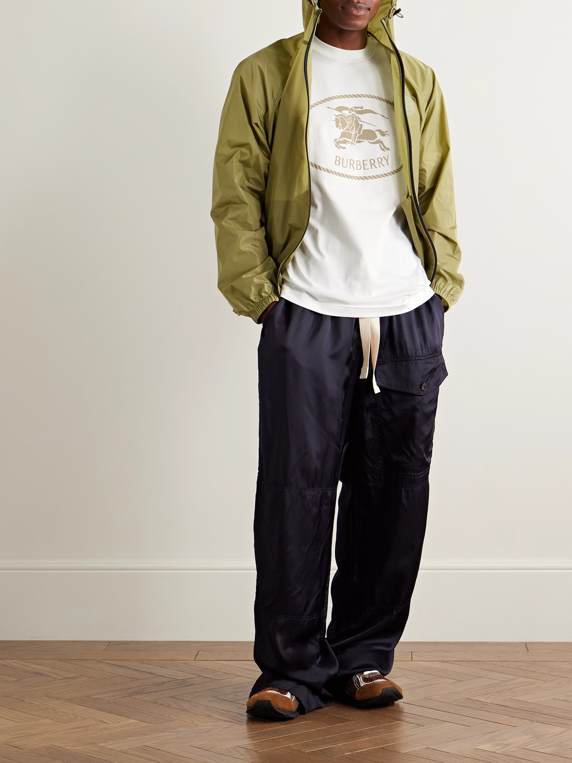 Burberry 'seth' Crew Neck T-shirt In White