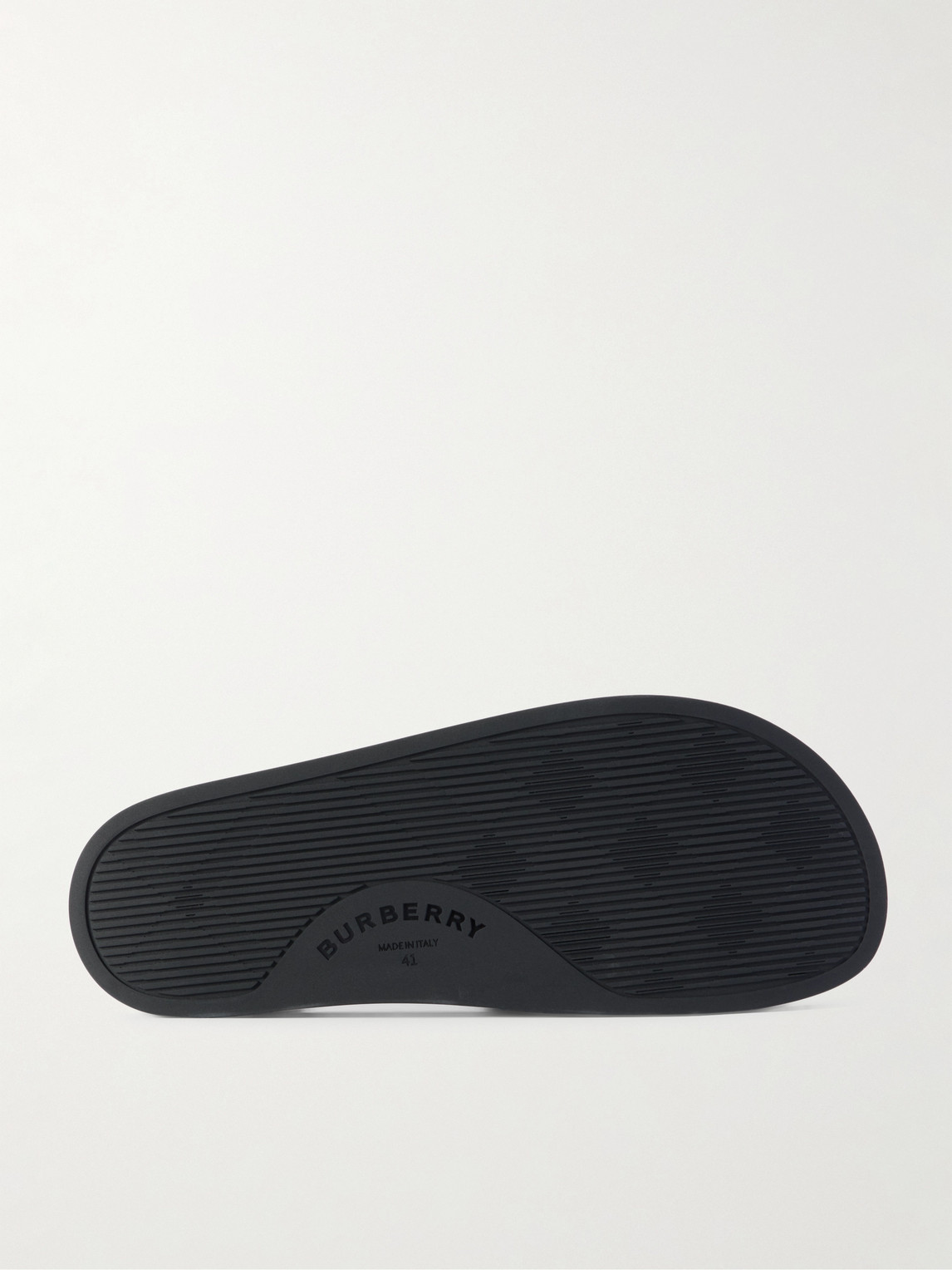 Burberry Checked Canvas Slides In Blue