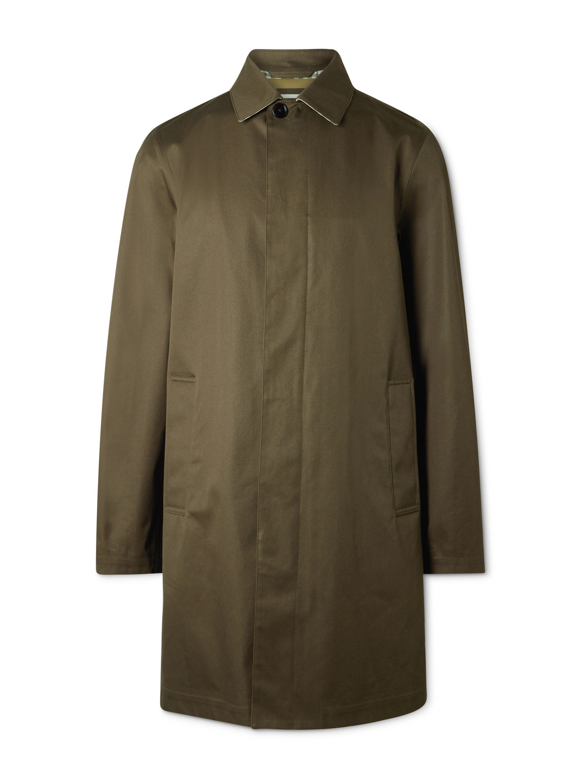 Burberry York Cotton-twill Trench Coat In Green