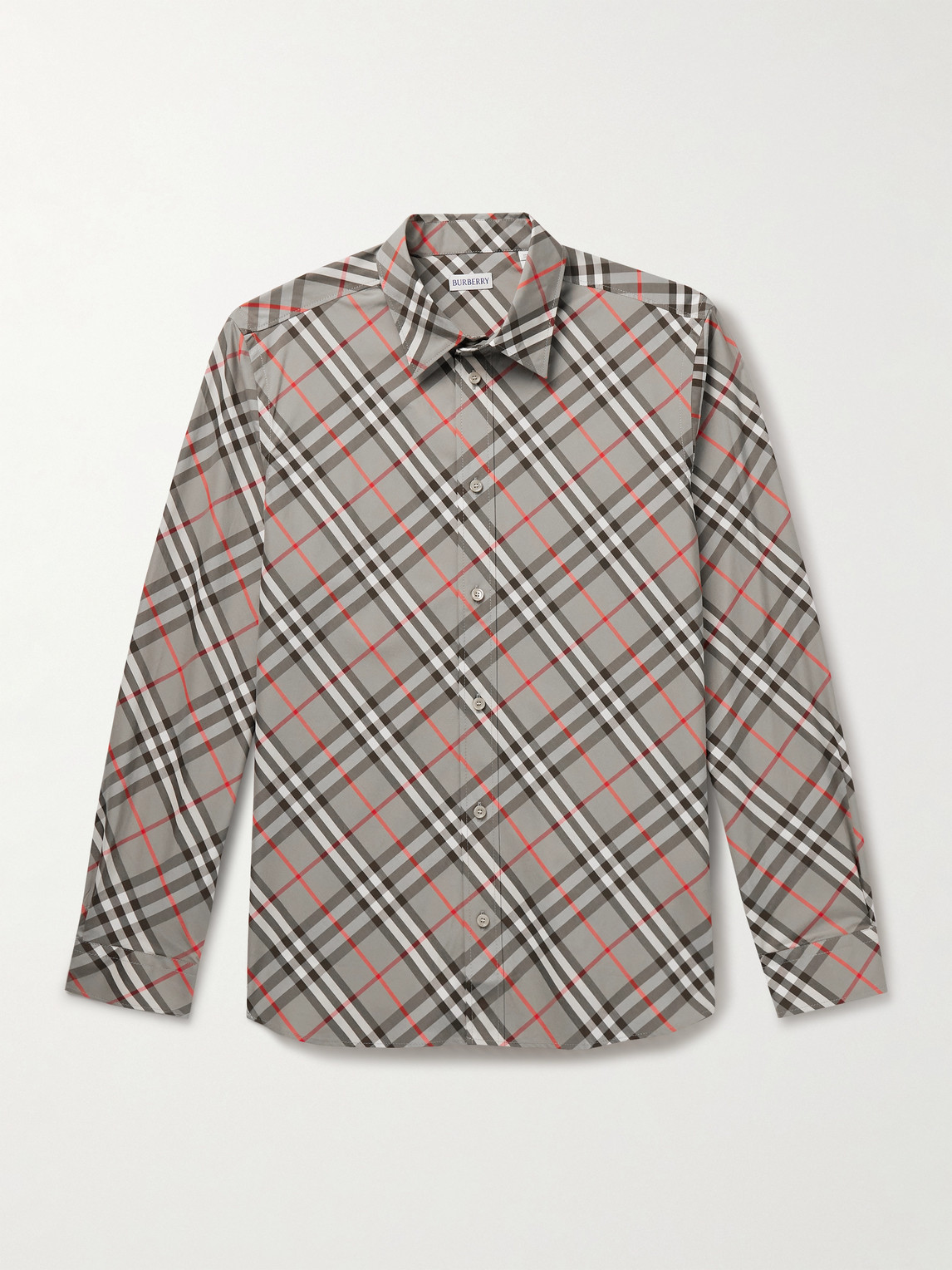 Burberry Checked Cotton-Poplin Shirten