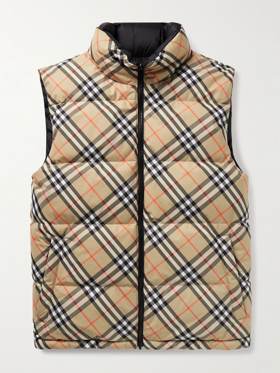 Burberry lim-Fit Reversible Quilted Checked Down Gilet - Men