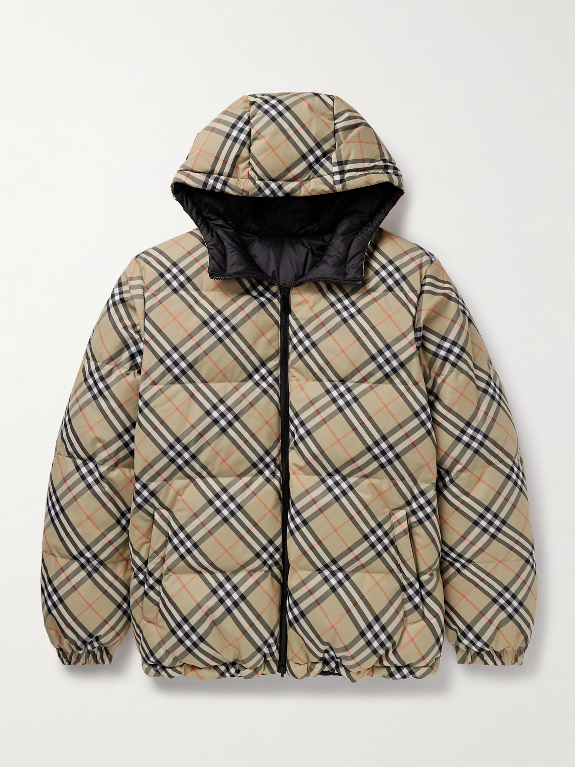 Burberry Reversible Checked Quilted hell Hooded Down Jacket - Men