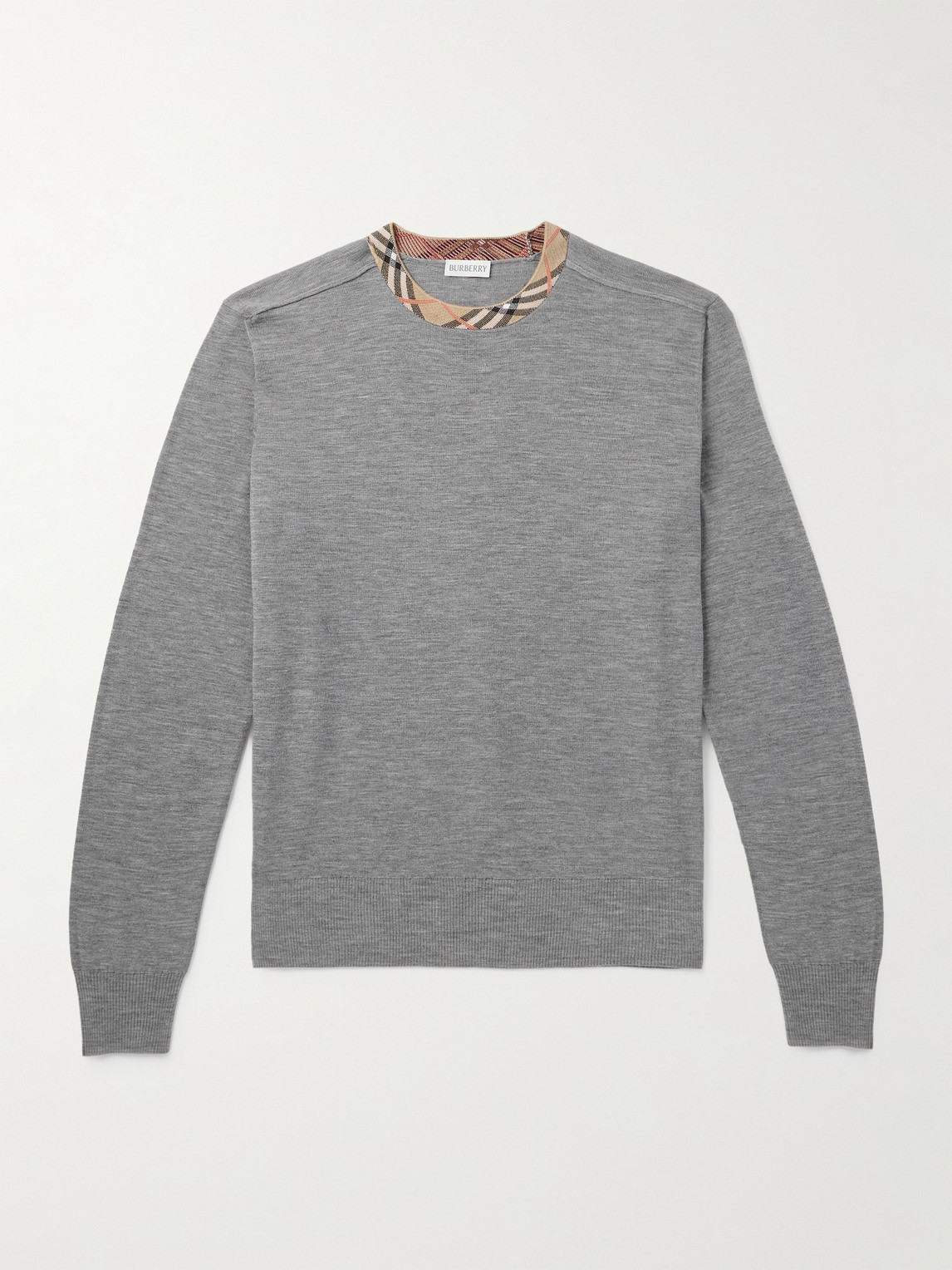 Burberry Slim-Fit Contrast-Tipped Wool Sweater - Men