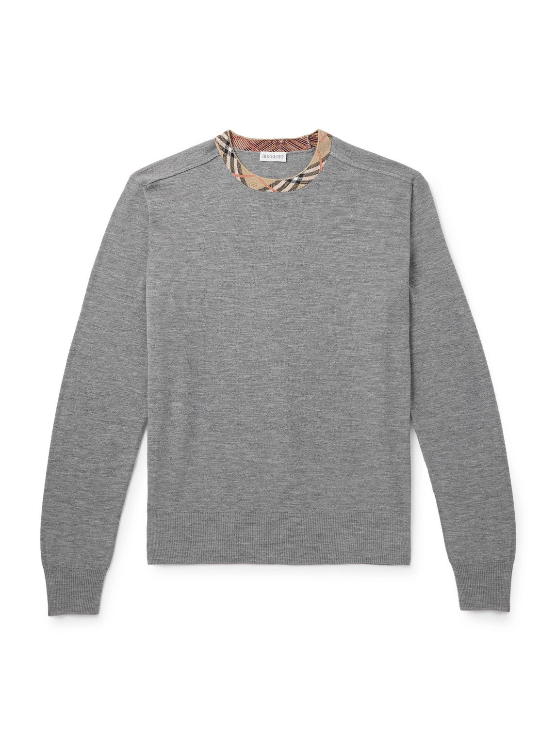 Slim-Fit Contrast-Tipped Wool Sweater