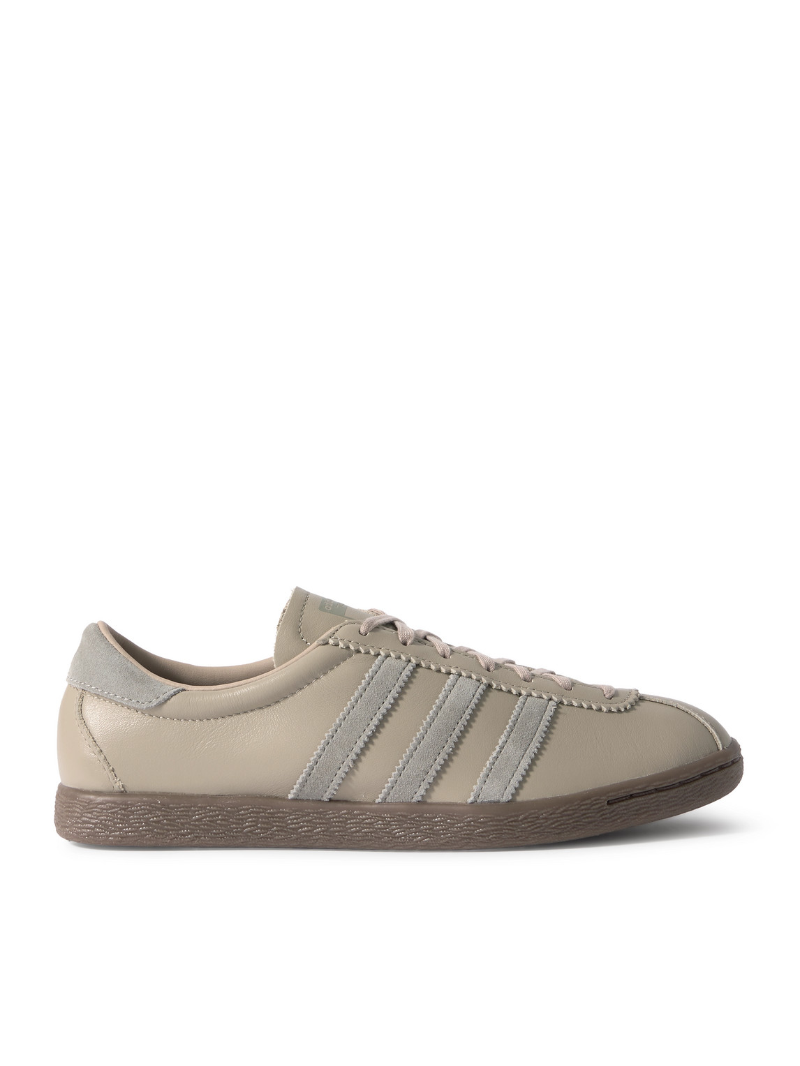 Adidas Originals Tobacco Gruen Suede-trimmed Leather Sneakers In Brown