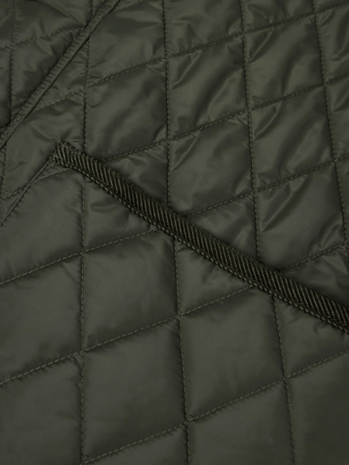 Burberry Padded Corduroy-trimmed Quilted Shell Jacket In Green