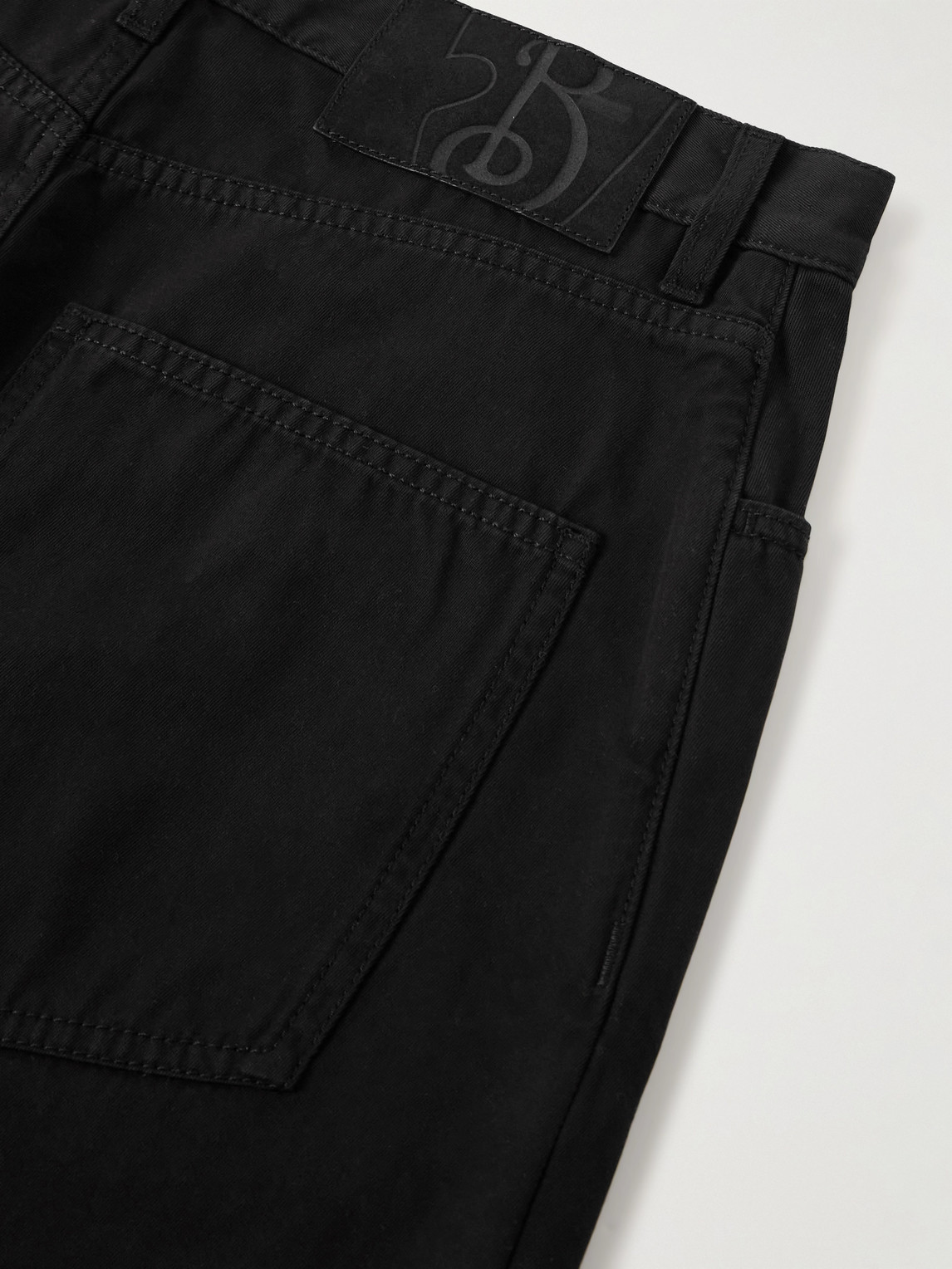 Burberry Straight-leg Cotton-twill Trousers In Black