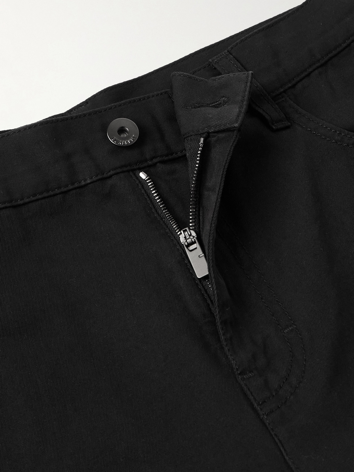 Burberry Straight-leg Cotton-twill Trousers In Black