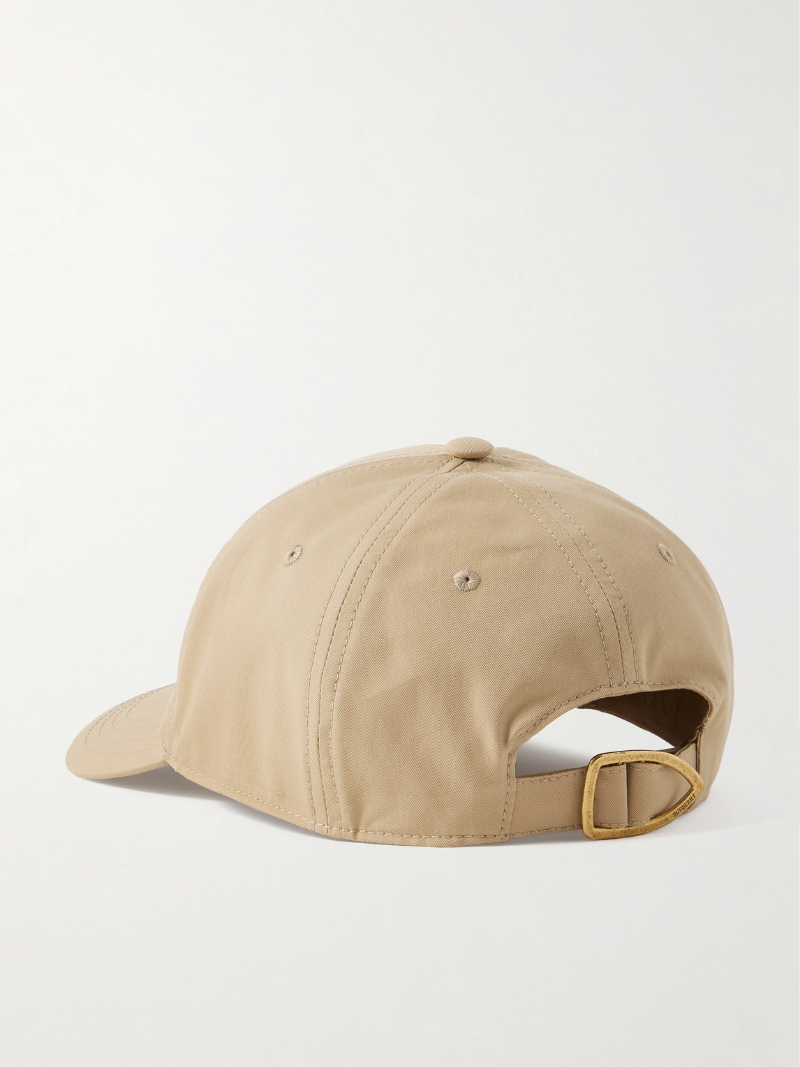 Burberry Logo-embroidered Cotton-twill Baseball Cap In Neutrals