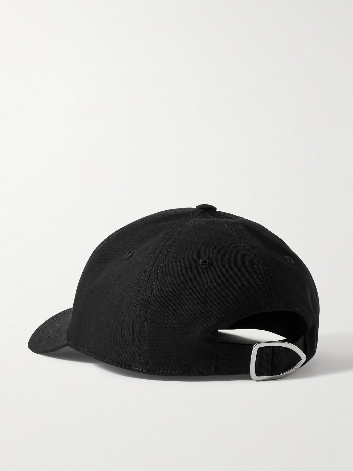 Burberry Logo-embroidered Cotton-twill Baseball Cap In Black