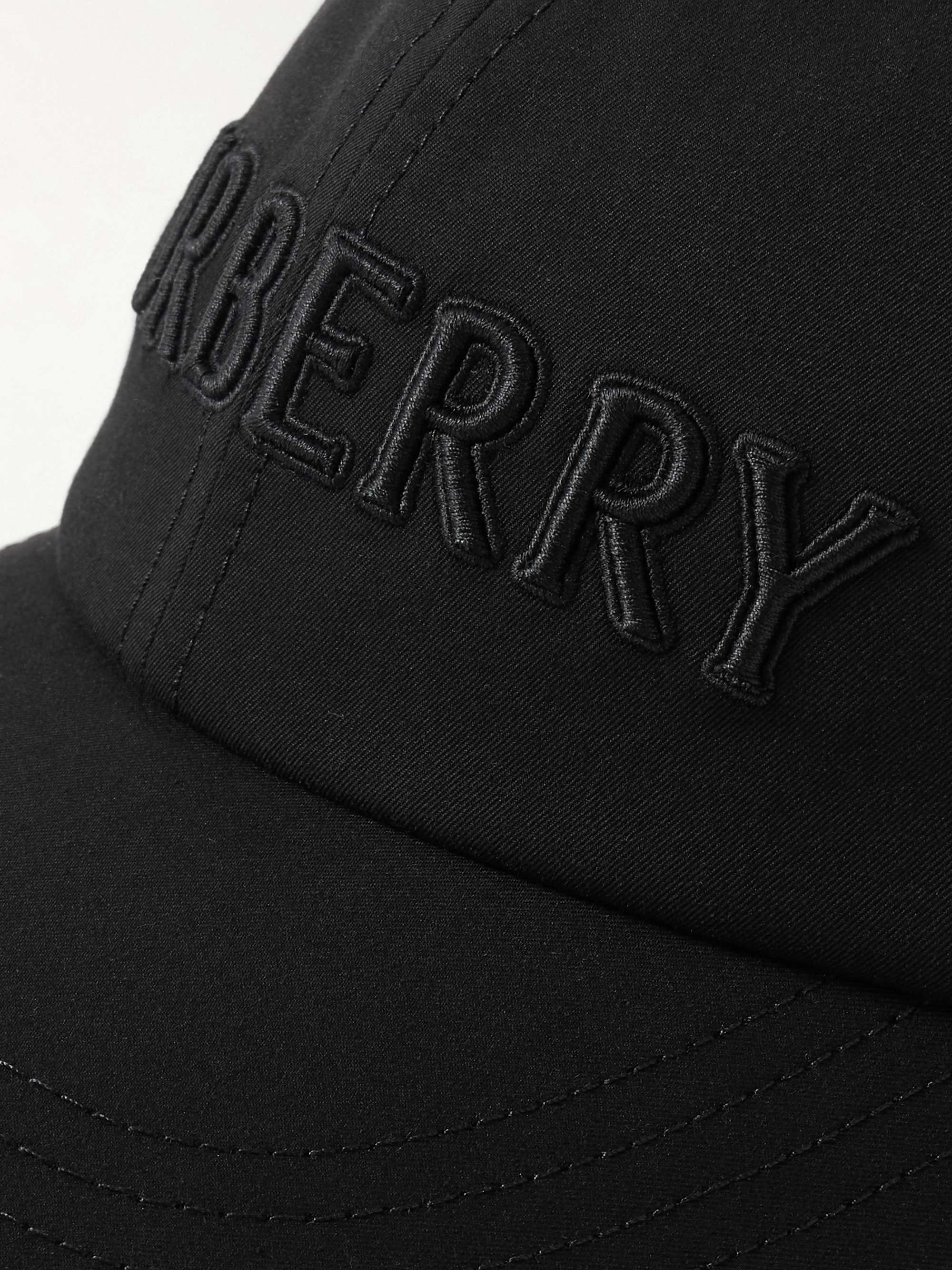 BURBERRY Logo-Embroidered Cotton-Twill Baseball Cap for Men