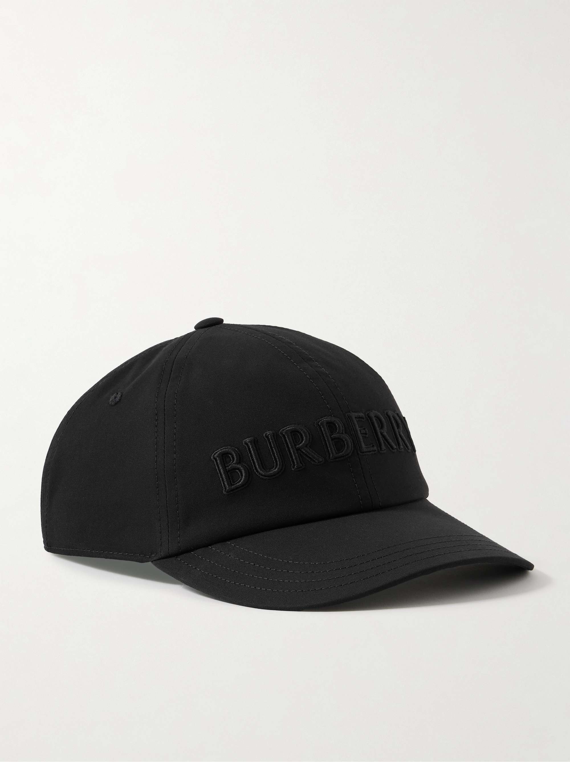 BURBERRY Logo-Embroidered Cotton-Twill Baseball Cap for Men