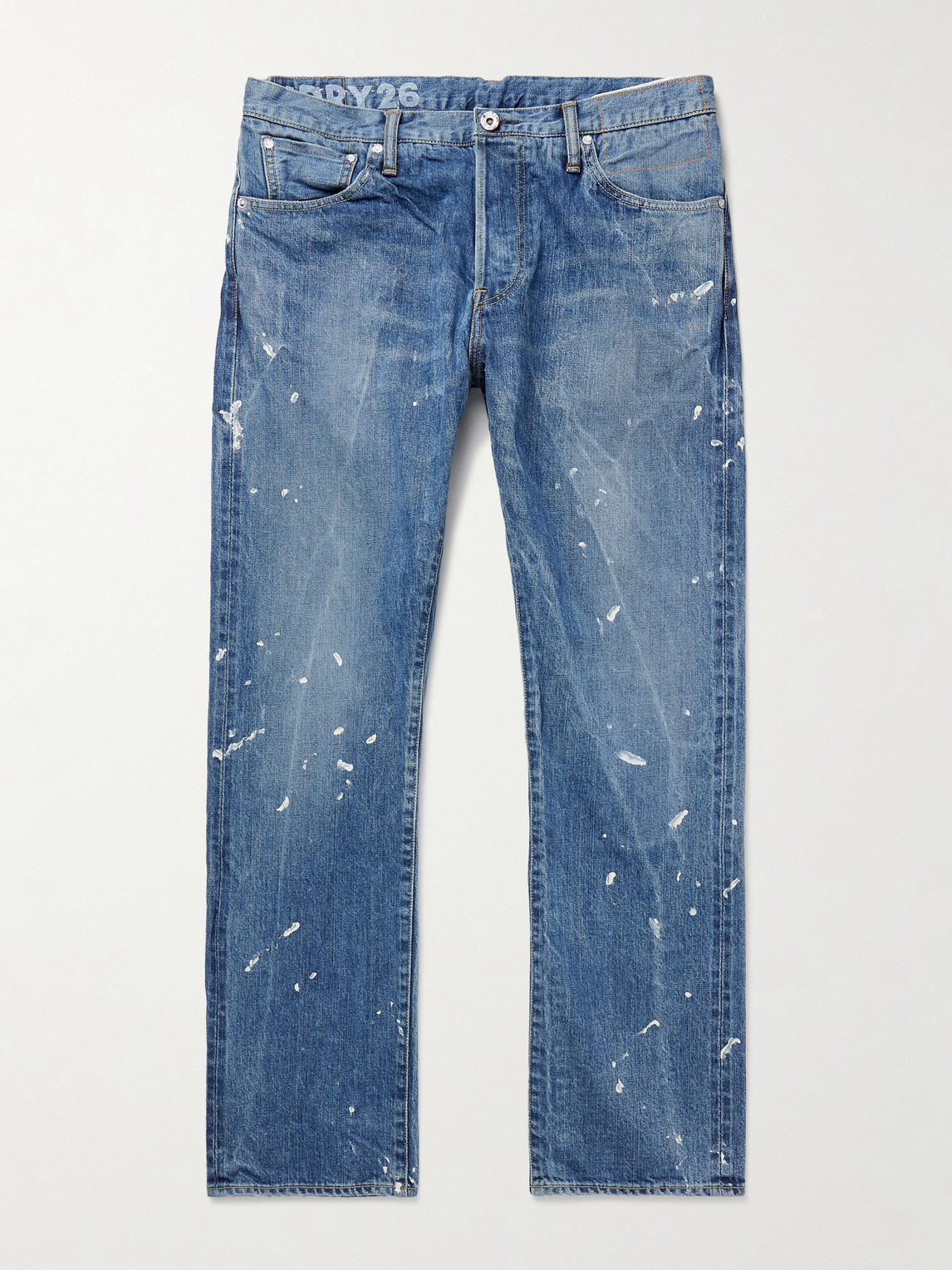 Visvim Social Sculpture  Slim-Fit Straight-Leg Paint-Splattered Jeans - Men