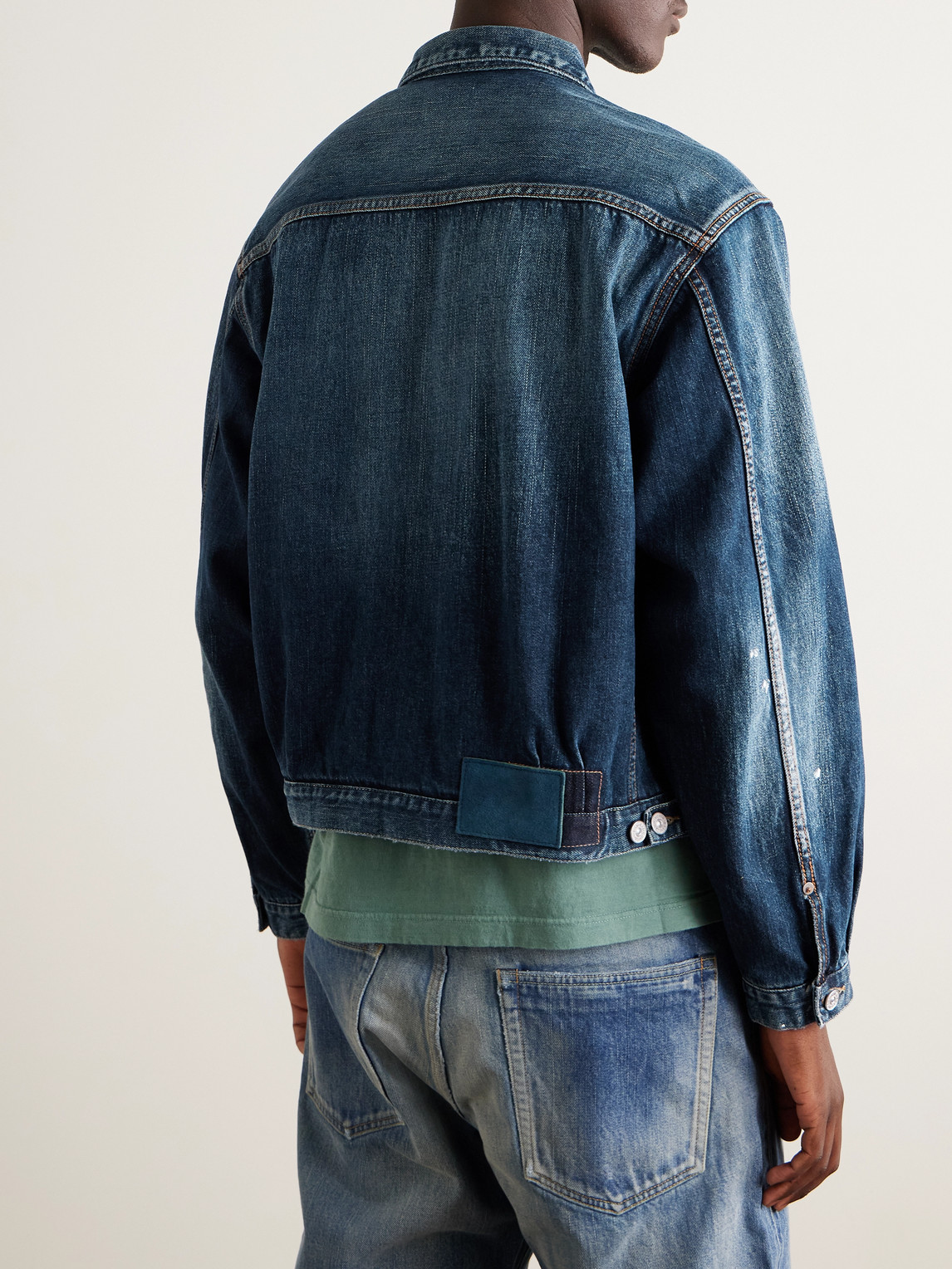 Visvim Social Sculpture Selvedge Denim Jacket In Animal Print