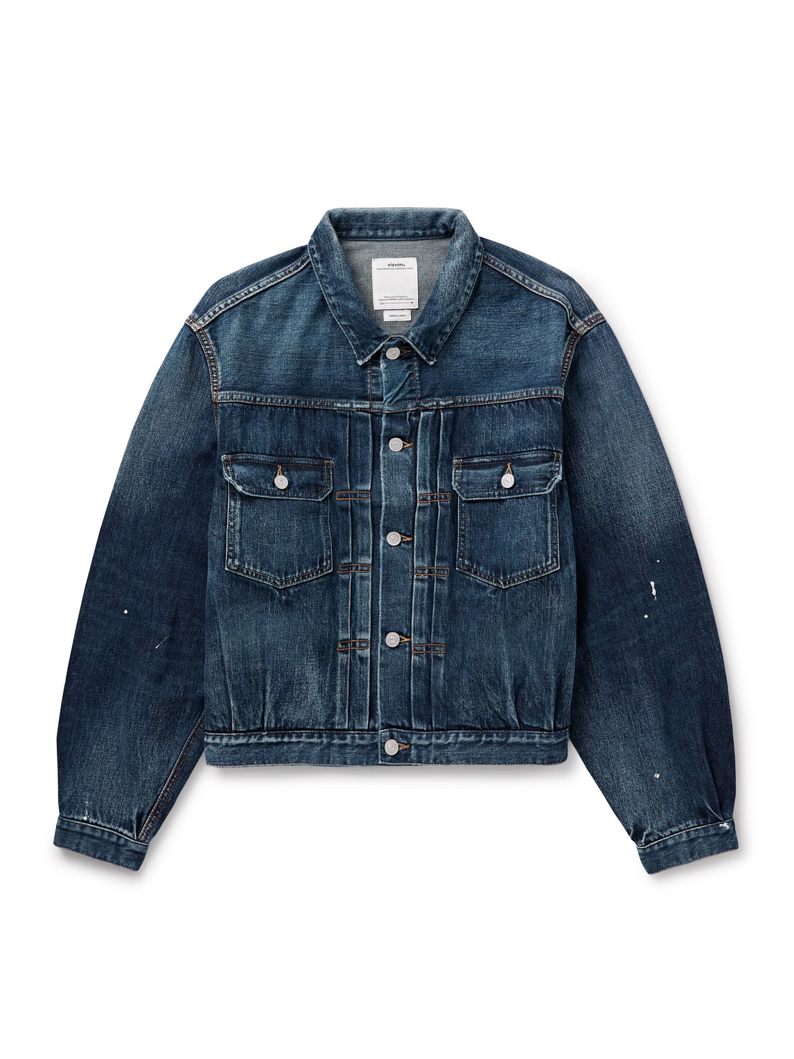 Visvim Social Sculpture Selvedge Denim Jacket In Animal Print
