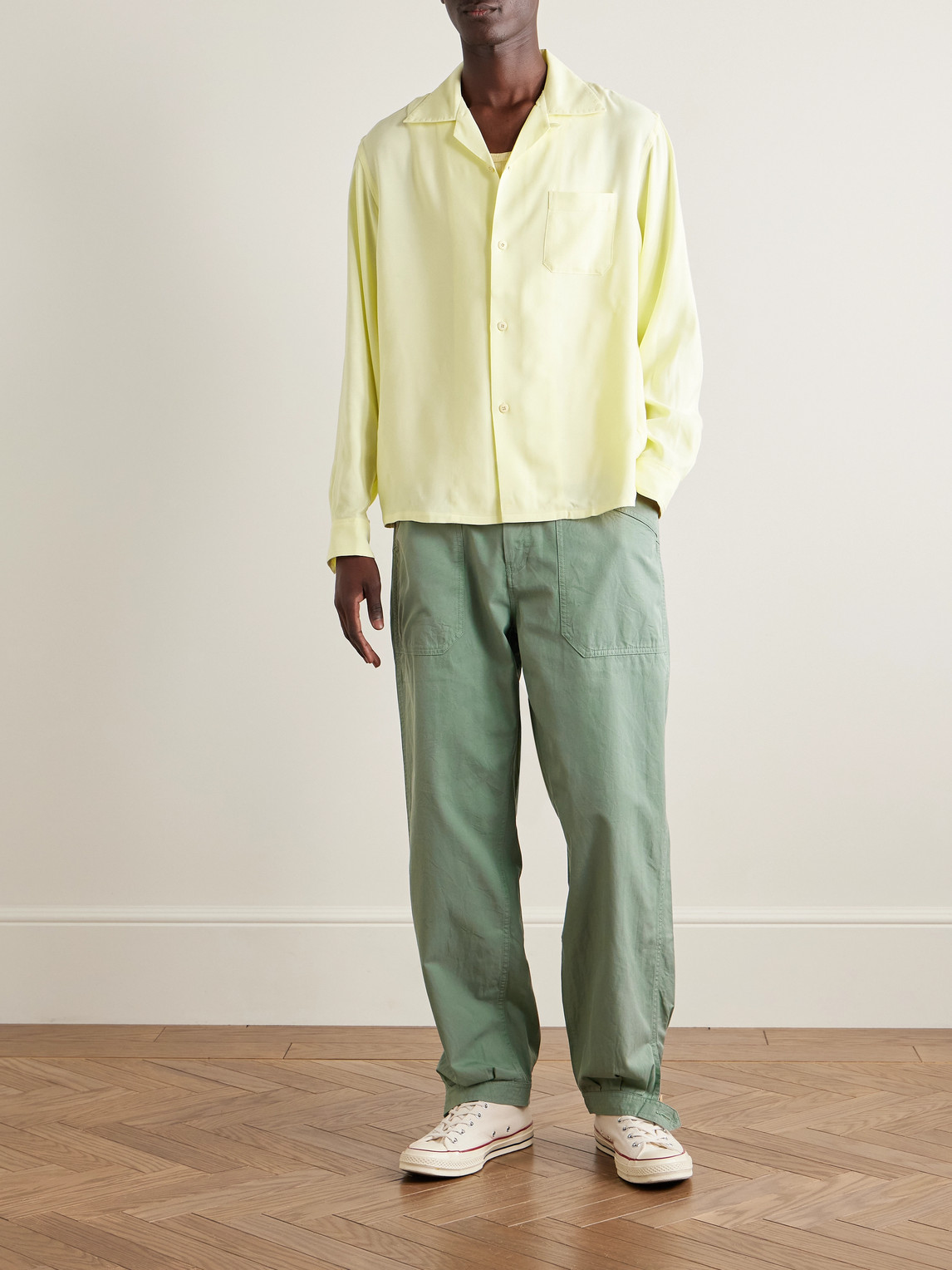 Visvim Carrol Tapered Cotton-gabardine Cargo Pants In Animal Print