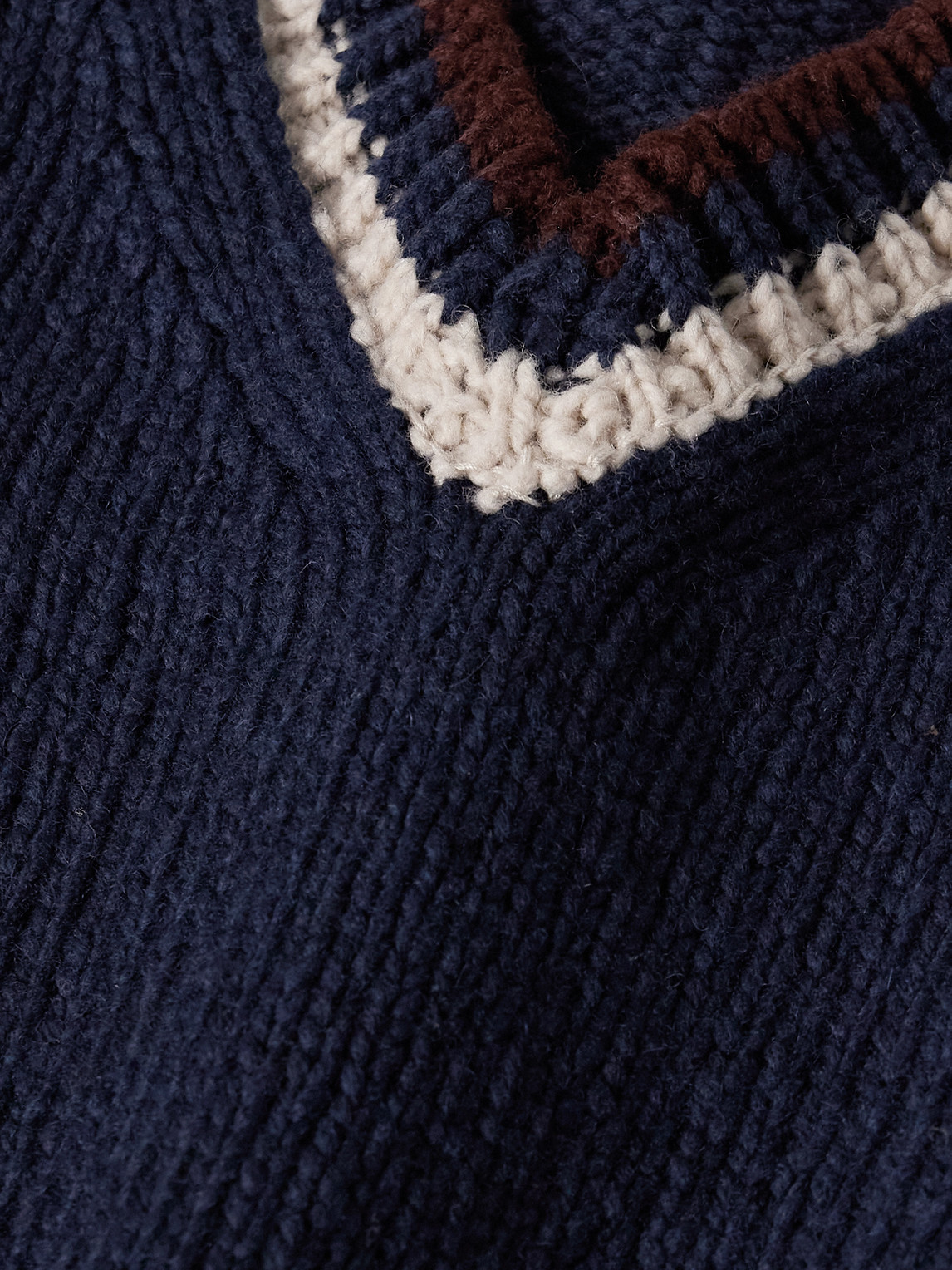 Visvim College Wool Sweater In Blue