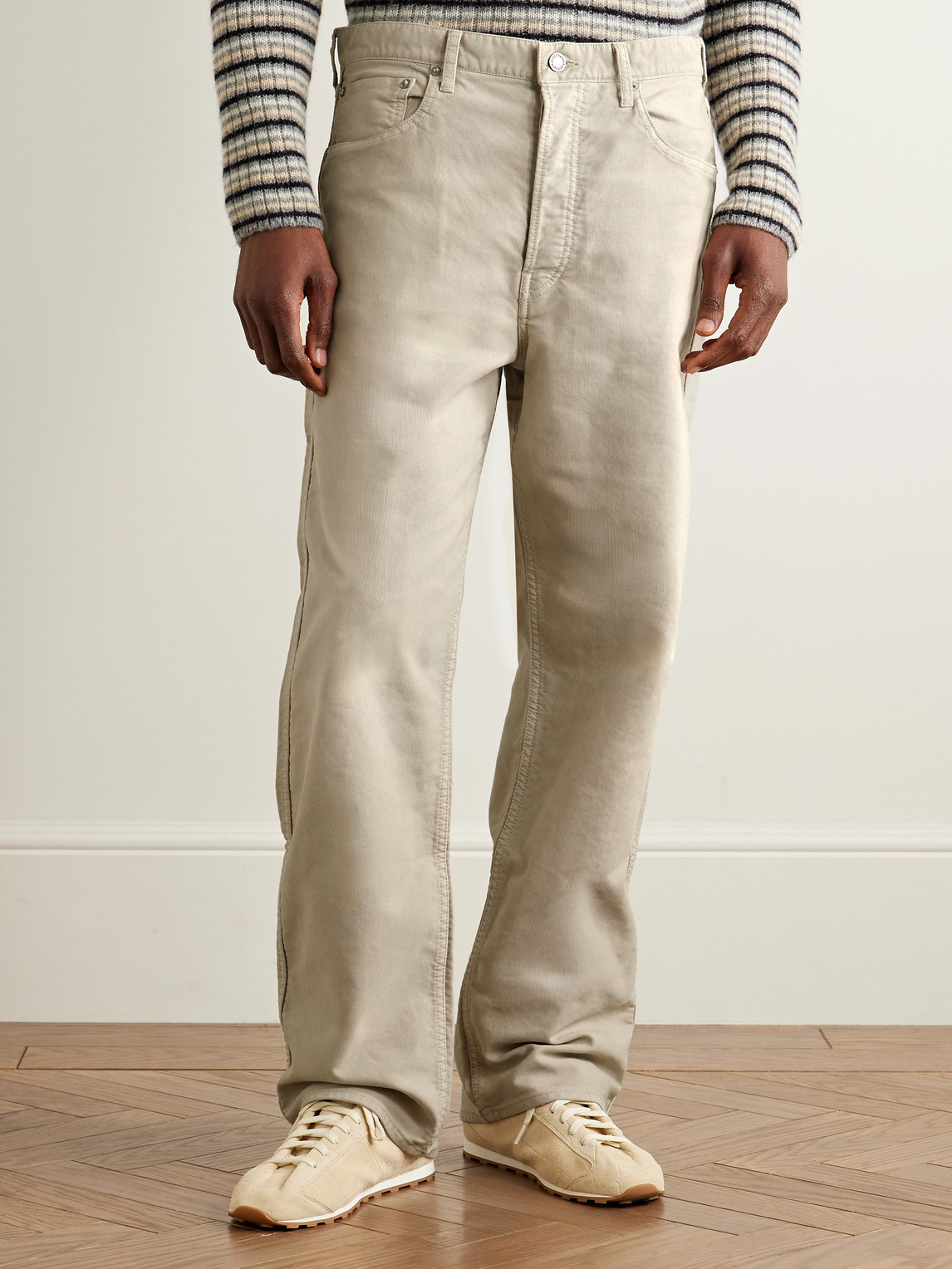 Visvim Fluxus 01 Straight-leg Cotton-twill Trousers In Neutral