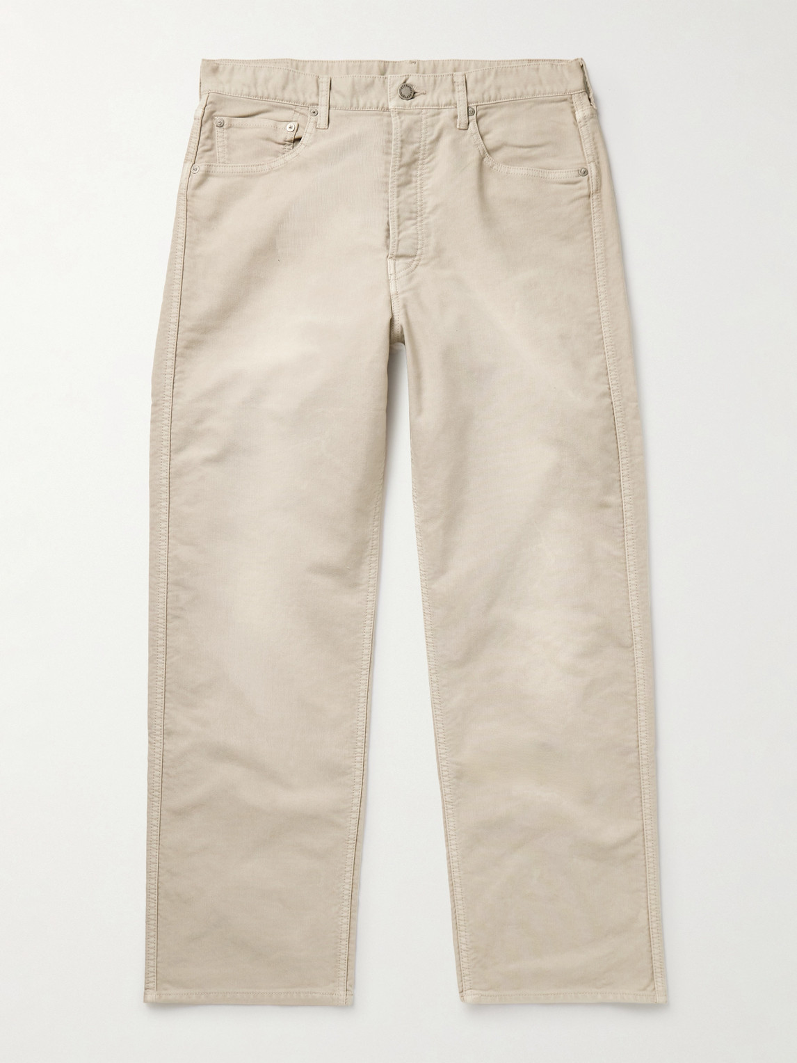 Visvim Fluxus 01 Straight-leg Cotton-twill Trousers In Neutral