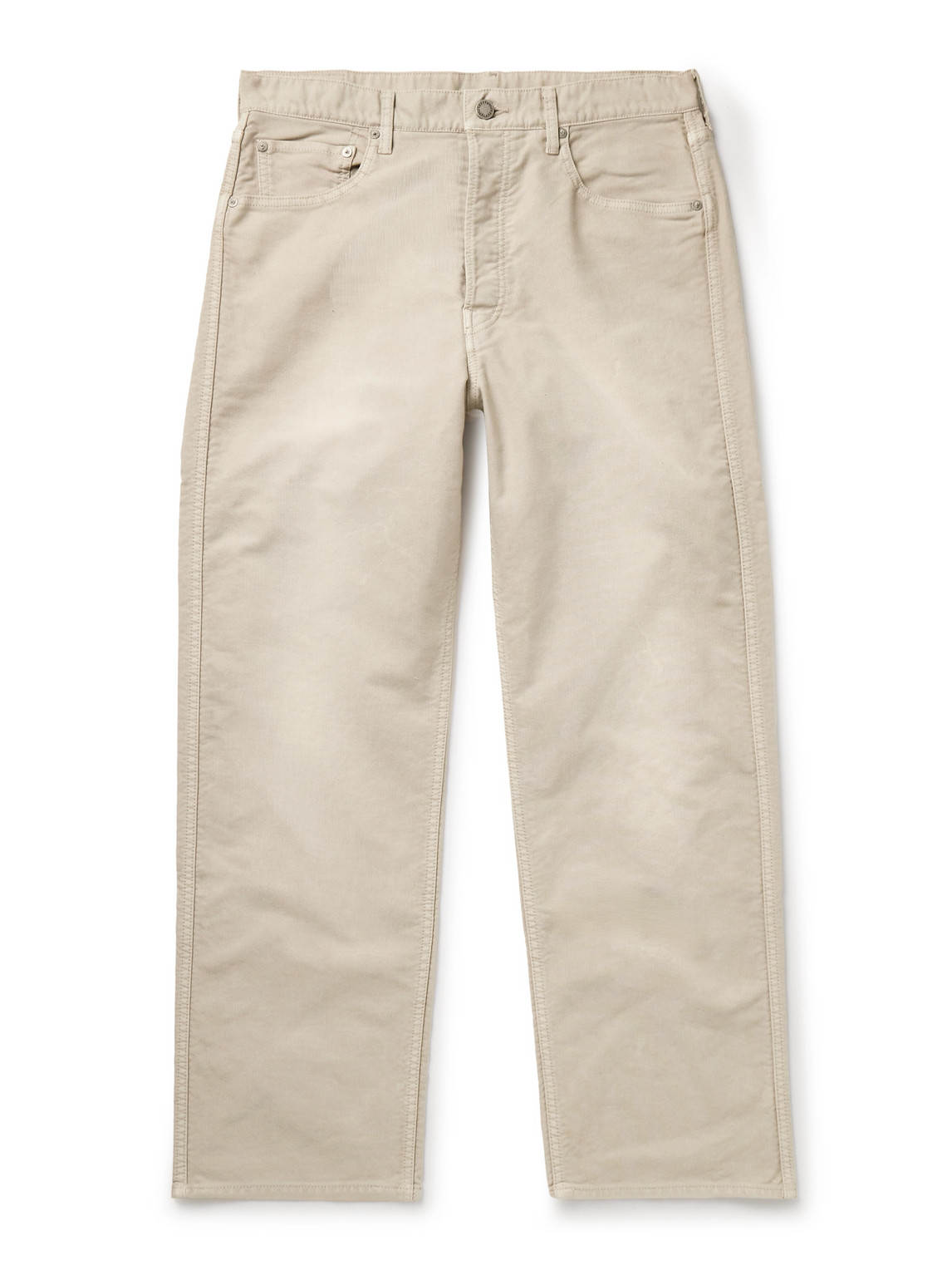 Visvim Fluxus 01 Straight-leg Cotton-twill Trousers In Neutral