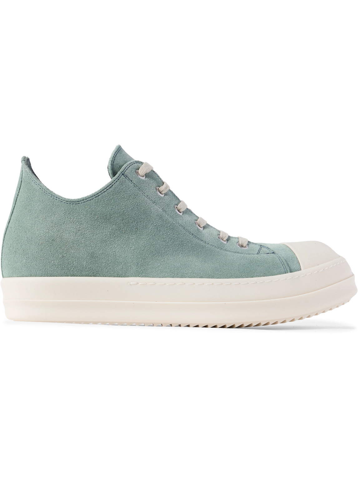Rick Owens Ramones Suede Trainers In Blue