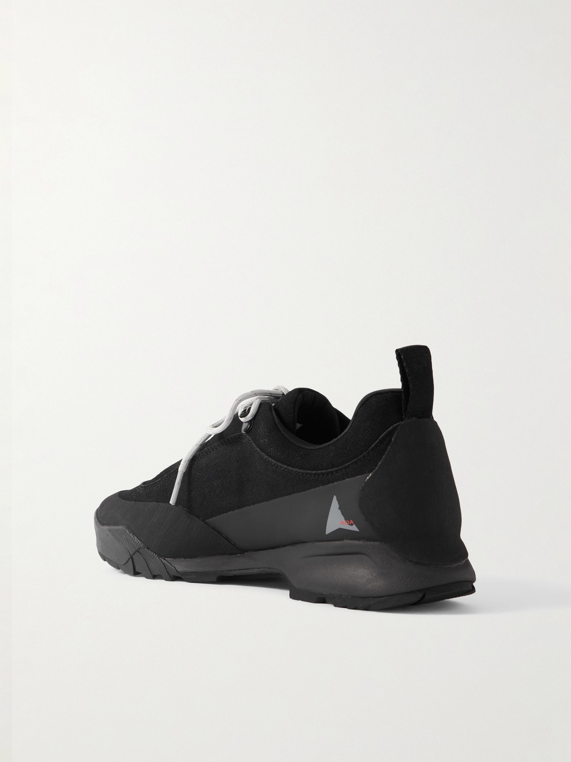 Roa Cingino Rubber-trimmed Microfibre Hiking Sneakers In Black