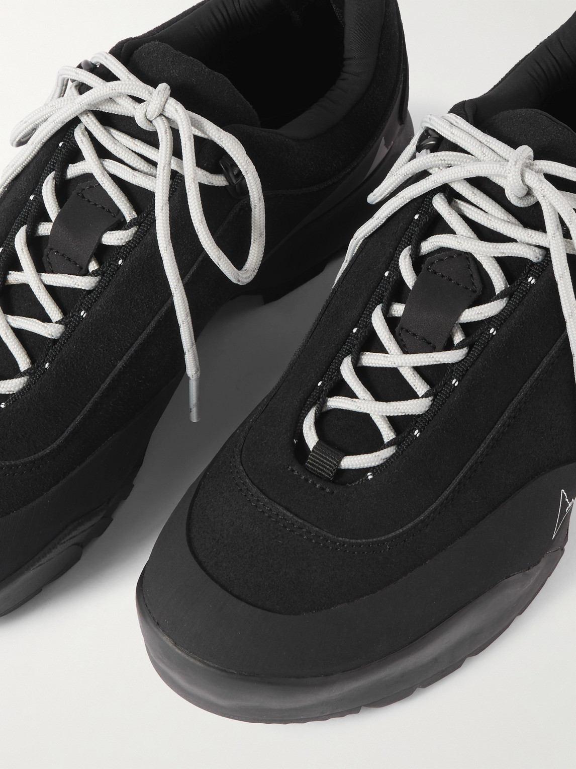 Roa Cingino Rubber-trimmed Microfibre Hiking Sneakers In Black