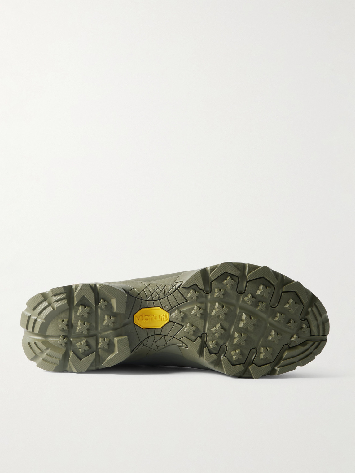 Roa Katharina Rubber And Leather-trimmed Cordura® Hiking Sneakers In Green