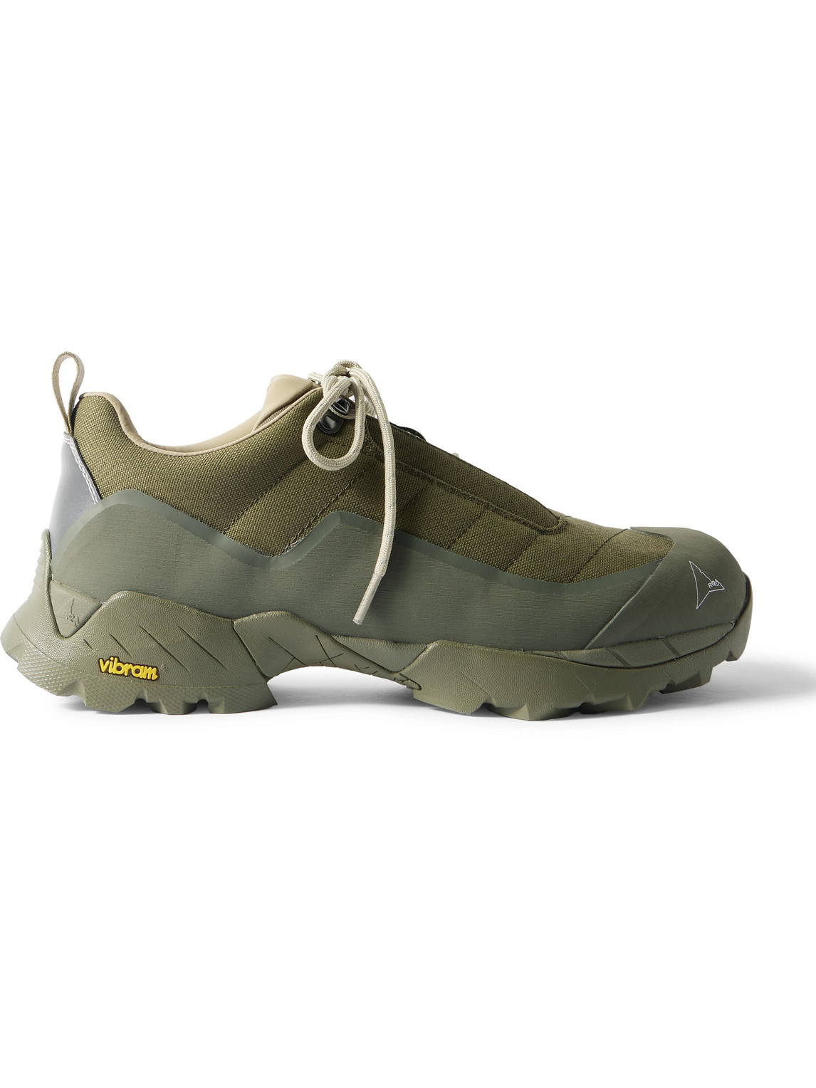 Roa Katharina Rubber And Leather-trimmed Cordura® Hiking Sneakers In Green