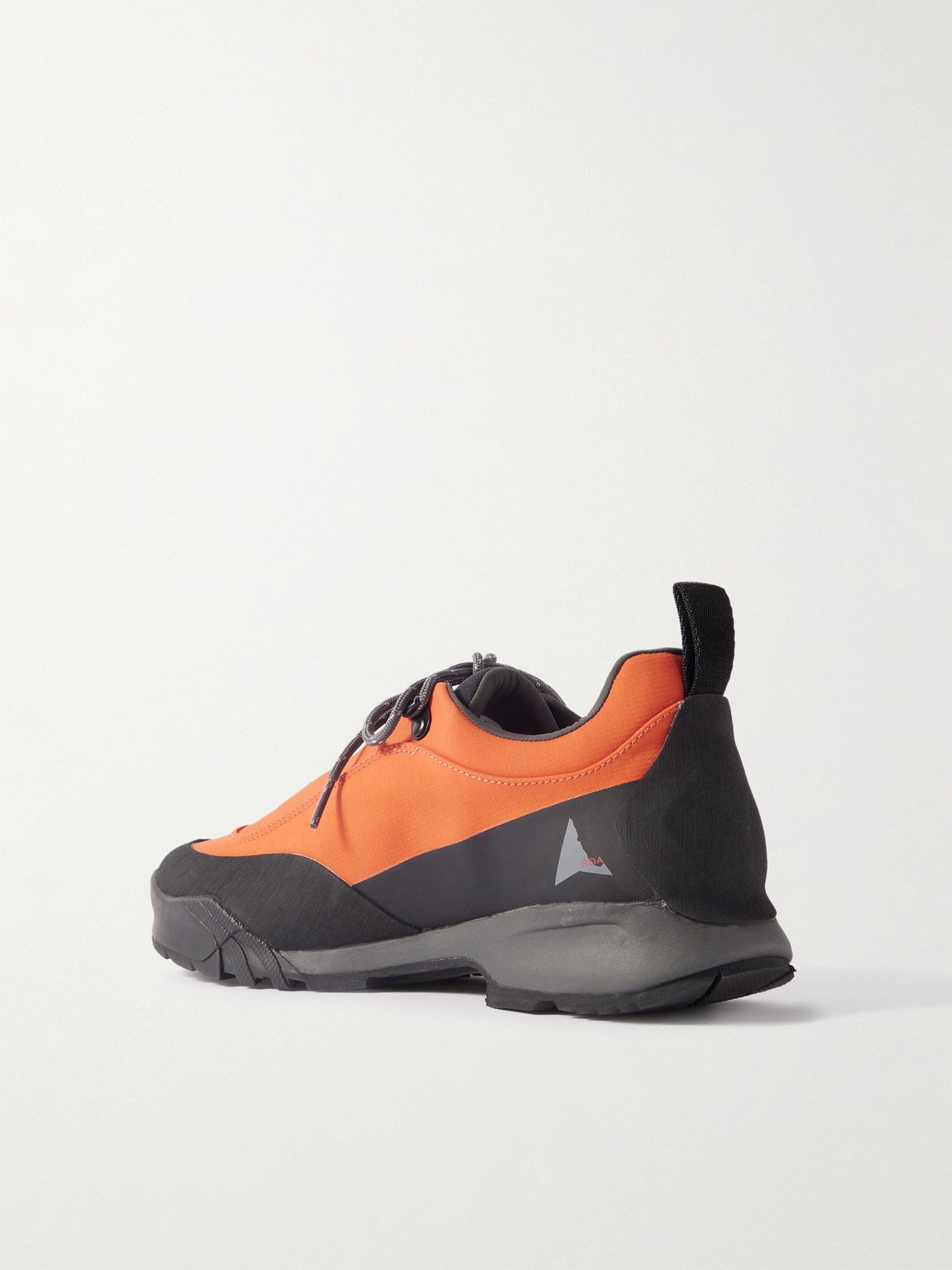 Roa Cingino Rubber-trimmed Microfibre Hiking Sneakers In Orange