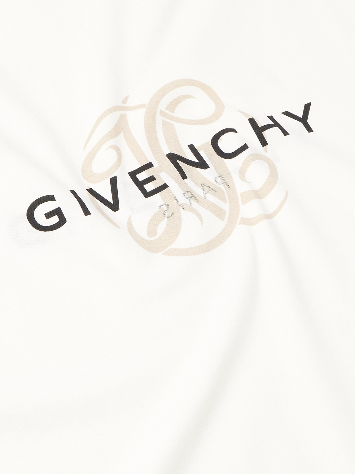 Shop Givenchy Logo-print Cotton-jersey T-shirt In Neutrals