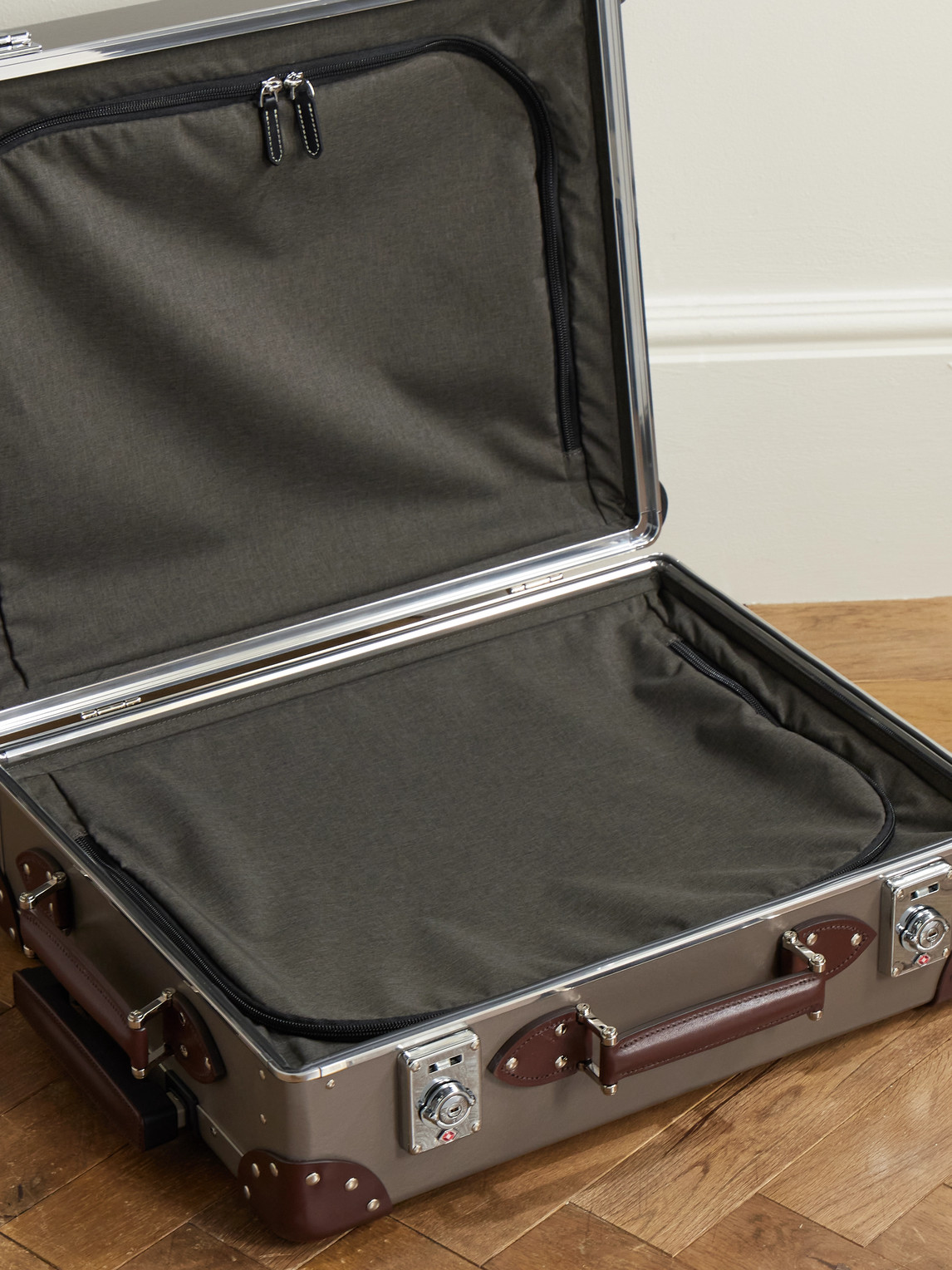 Globe-trotter Metropolis Leather-trimmed Carry-on Suitcase