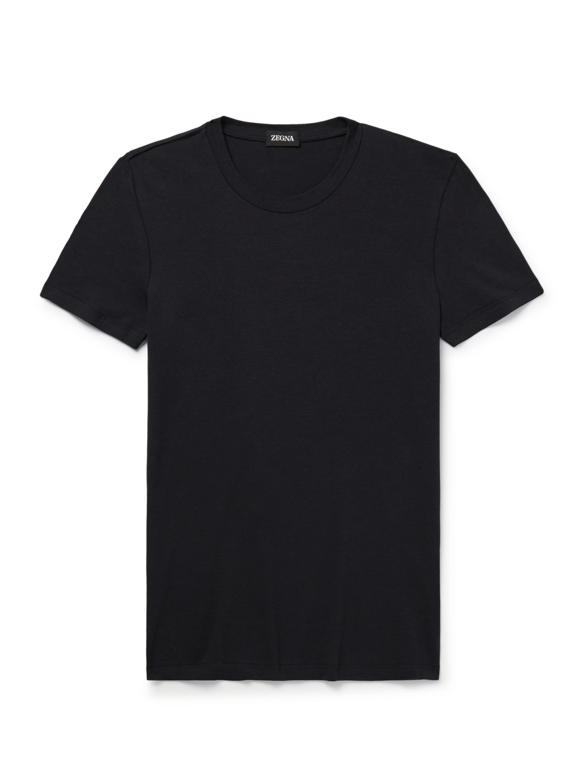 Zegna Stretch-cotton Jersey T-shirt In Black