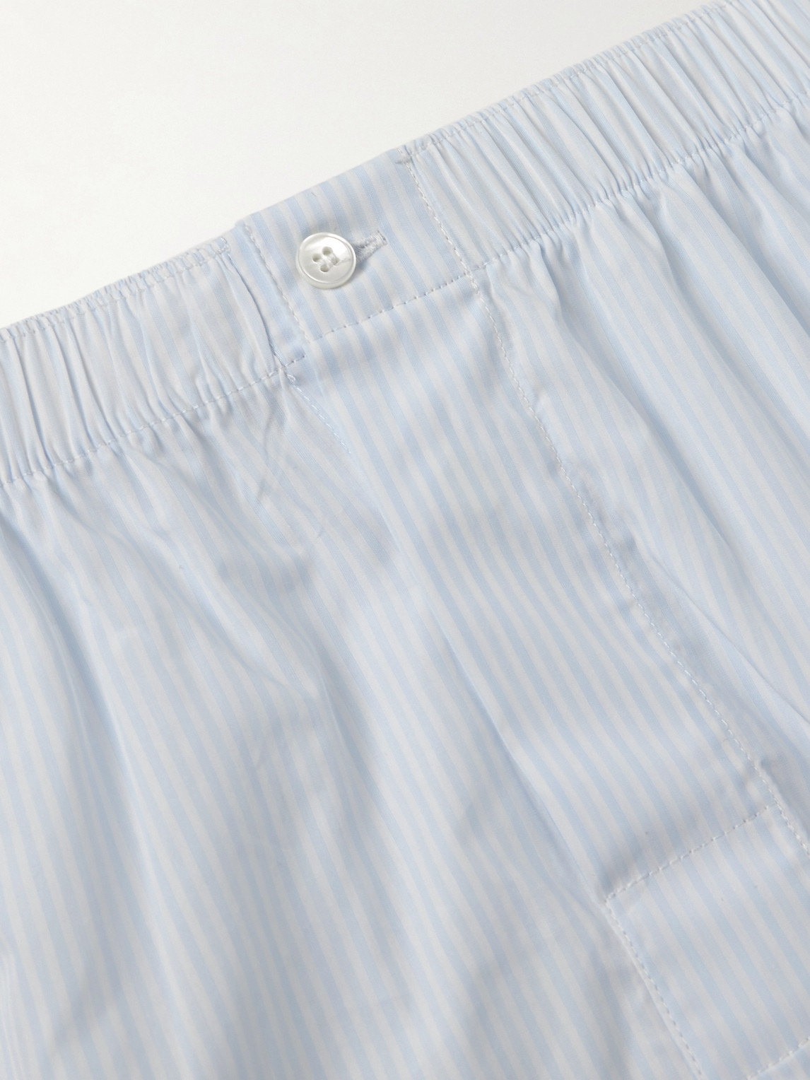 ZEGNA STRIPED COTTON-POPLIN BOXER SHORTS