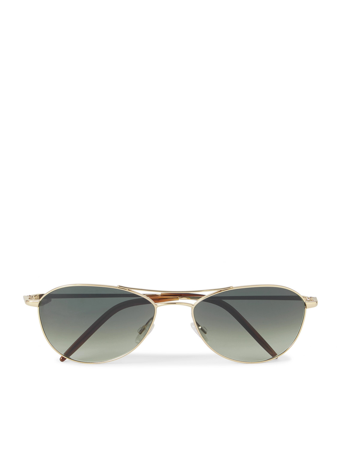 Oliver Peoples Aero Ii Aviator-style Gold-tone Sunglasses