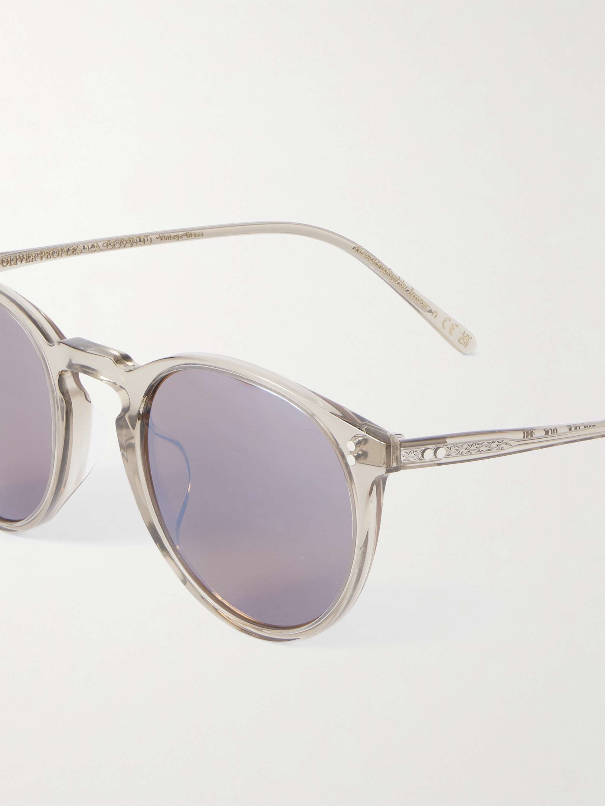 OLIVER PEOPLES O'Malley Round-Frame Tortoiseshell Acetate Sunglasses
