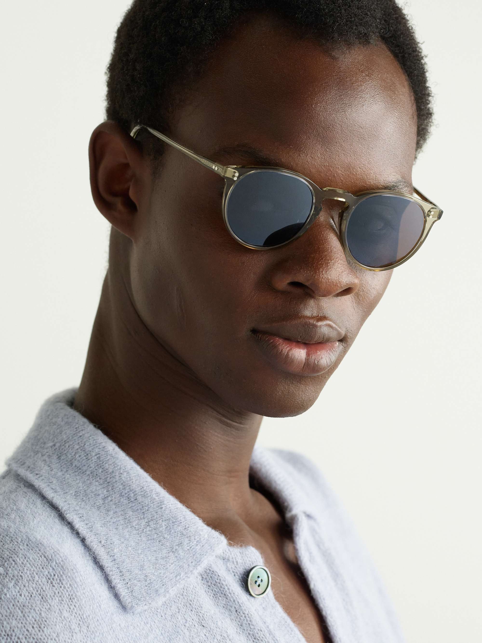 OLIVER PEOPLES O'Malley Round-Frame Tortoiseshell Acetate Sunglasses