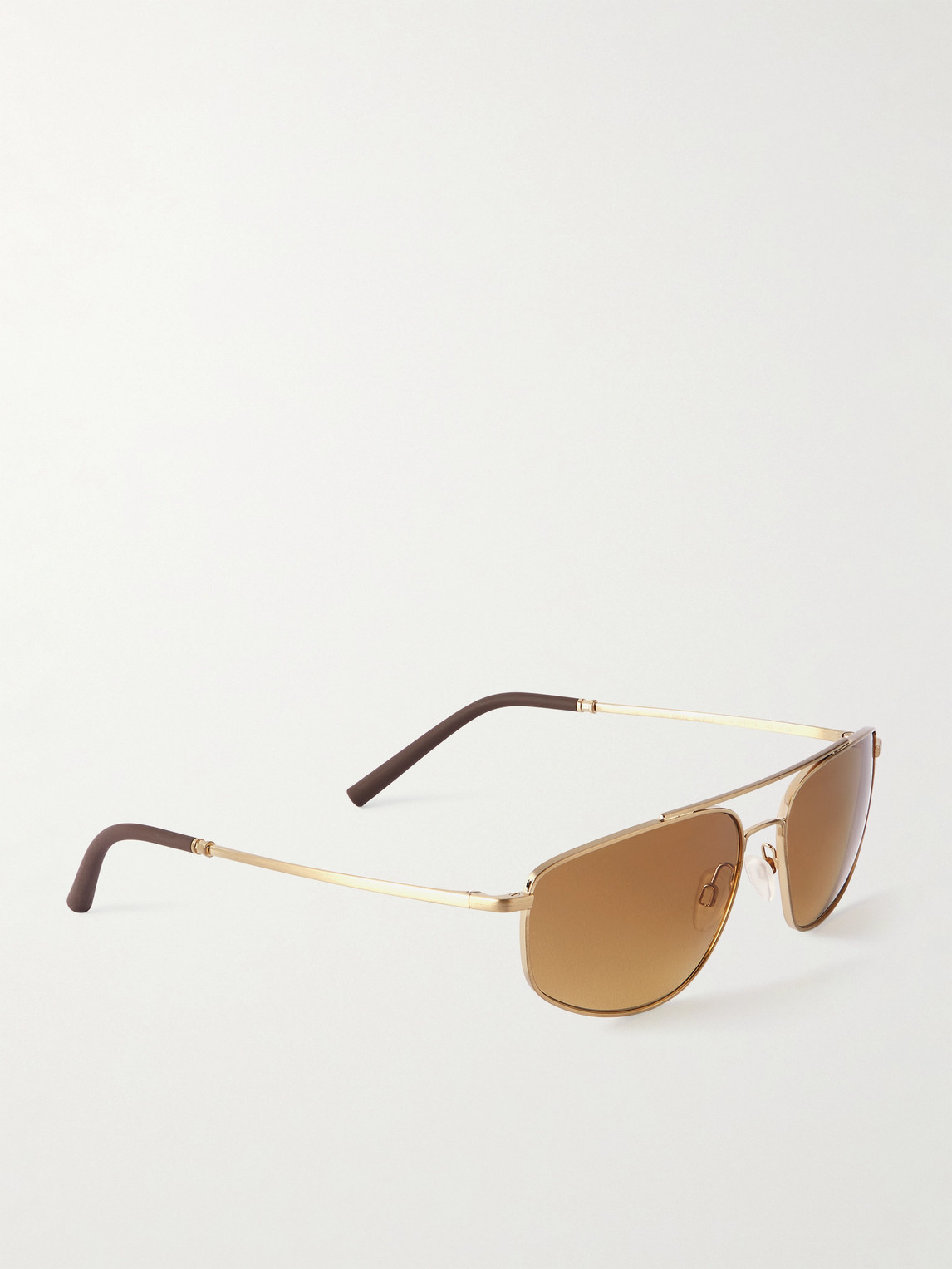 Oliver Peoples Roger Federer R-14 Aviator-style Gold-tone Sunglasses