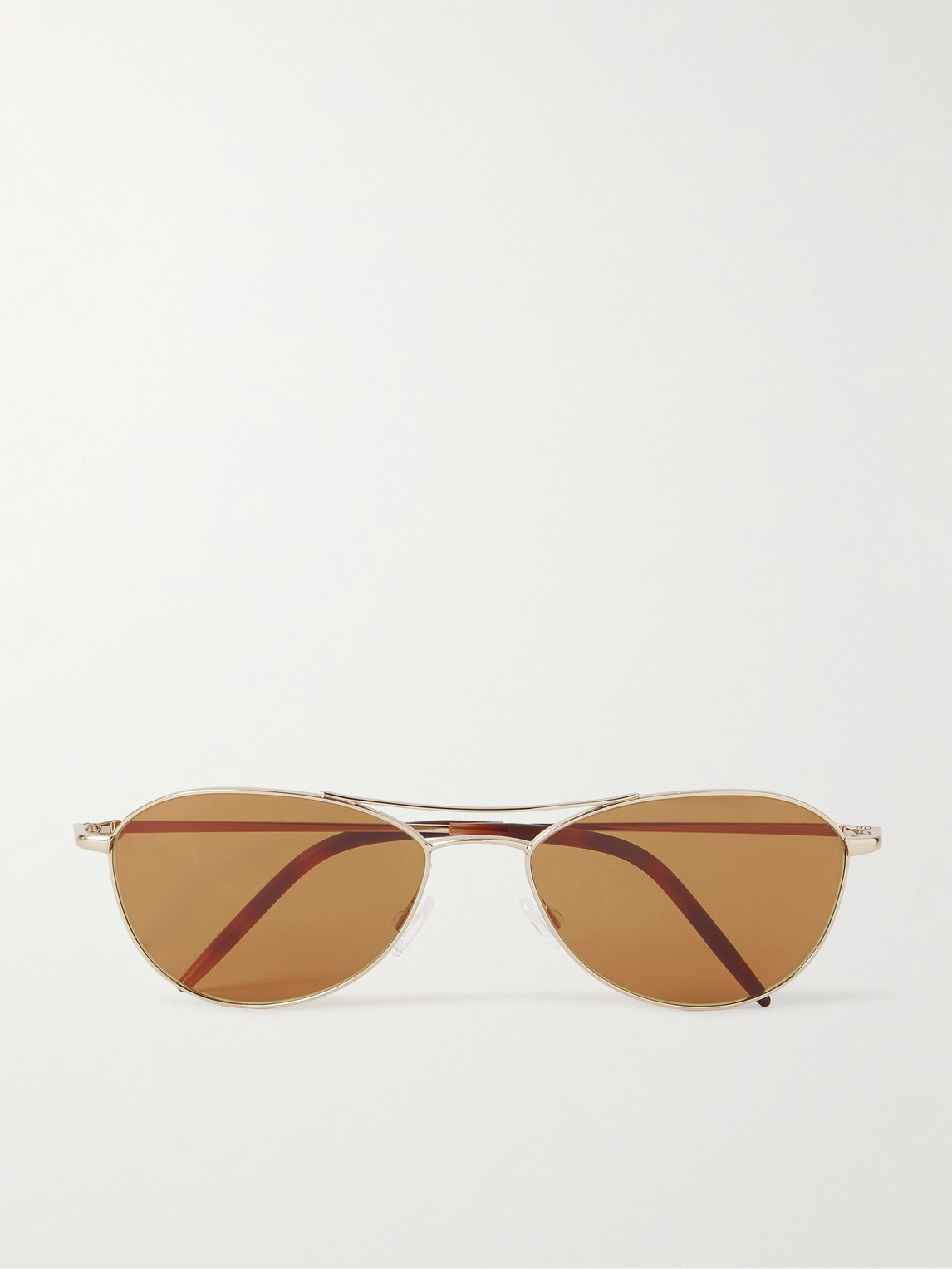 Oliver Peoples Roger Federer R-14 Aviator-Style Gold-Tone Sunglasses - Men