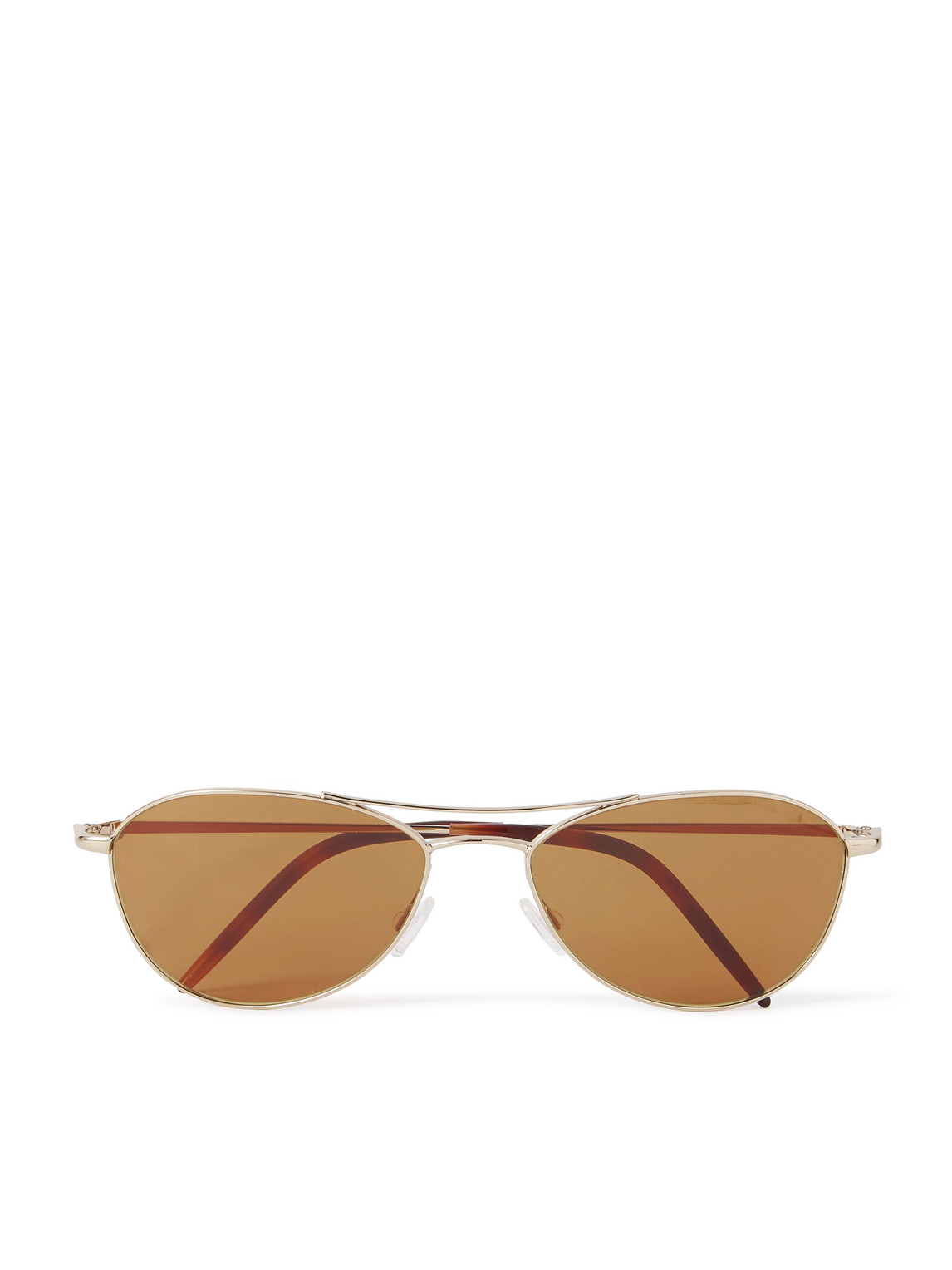 Oliver Peoples Roger Federer R-14 Aviator-style Gold-tone Sunglasses