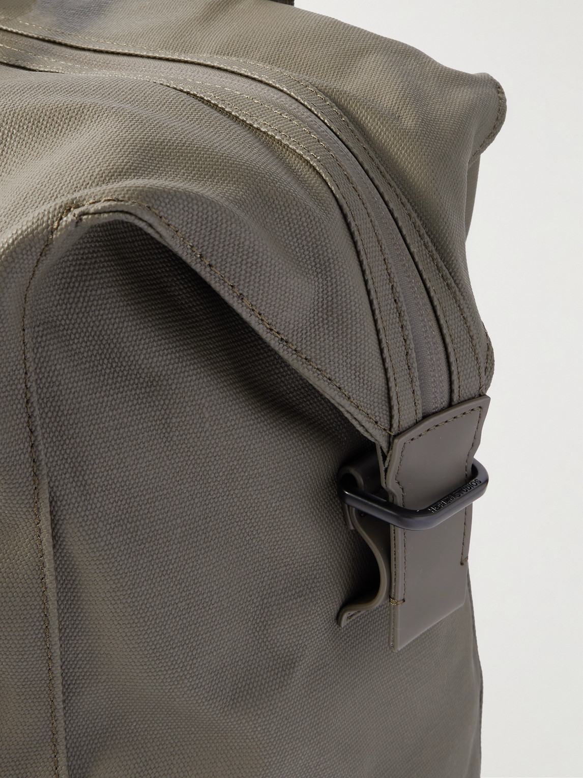  Horizn Studios - Sofo L Leather And Grosgrain-trimmed Canvas Weekend Bag - Men - Green 