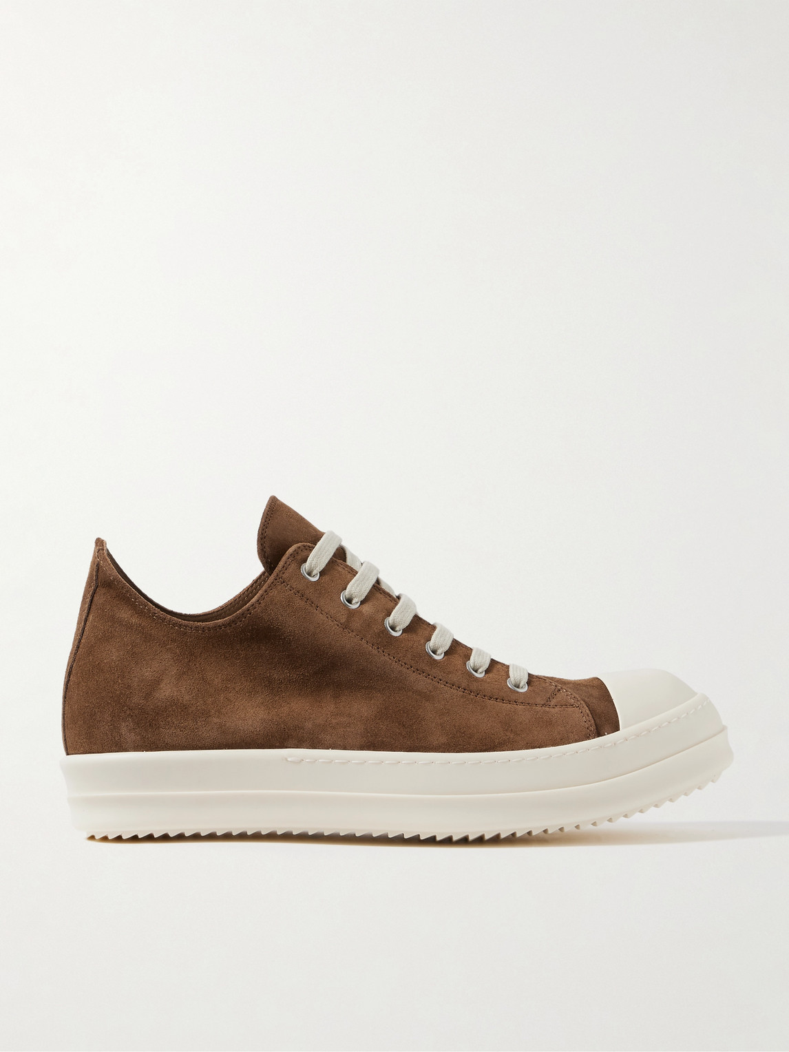Rick Owens Ramones Rubber-Trimmed Leather Sneakers - Men