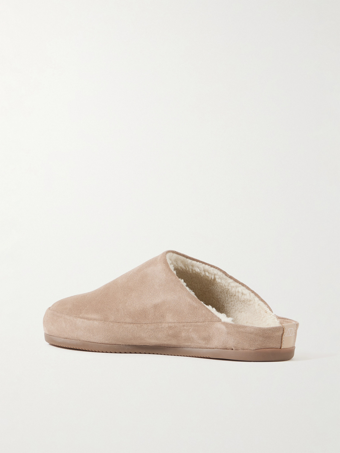  Mulo - Shearling-lined Suede Slippers - Men - Brown - Uk 7.5 