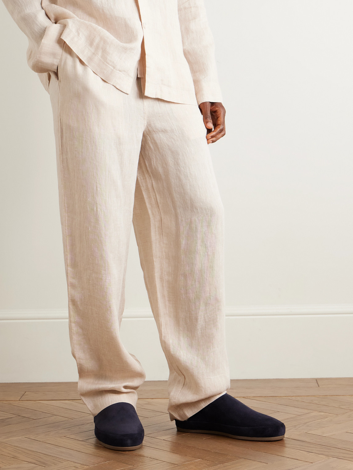 Shearling-Lined Suede Slippers — 2