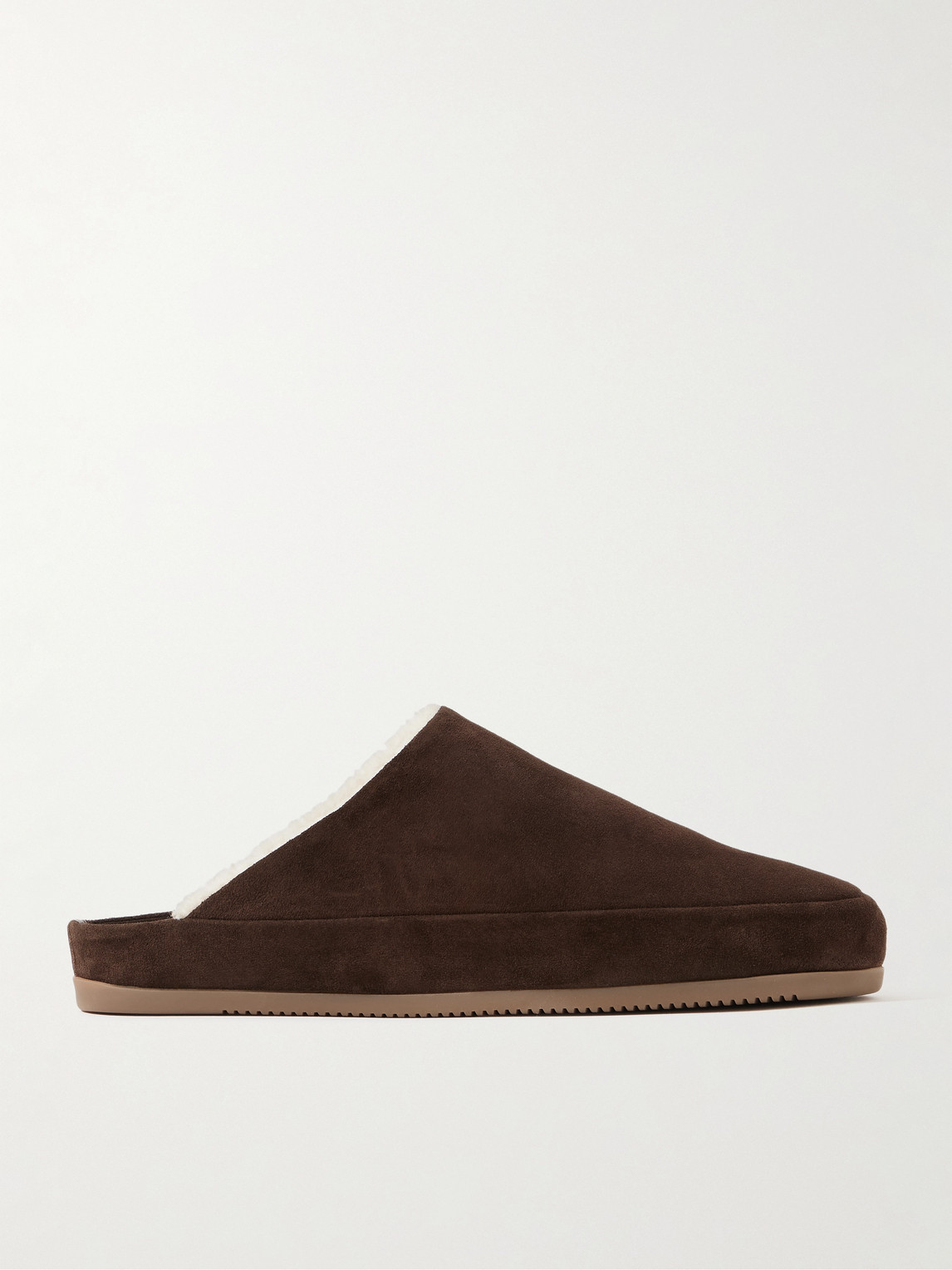 Mulo Shearling-lined Suede Slippers In Multi