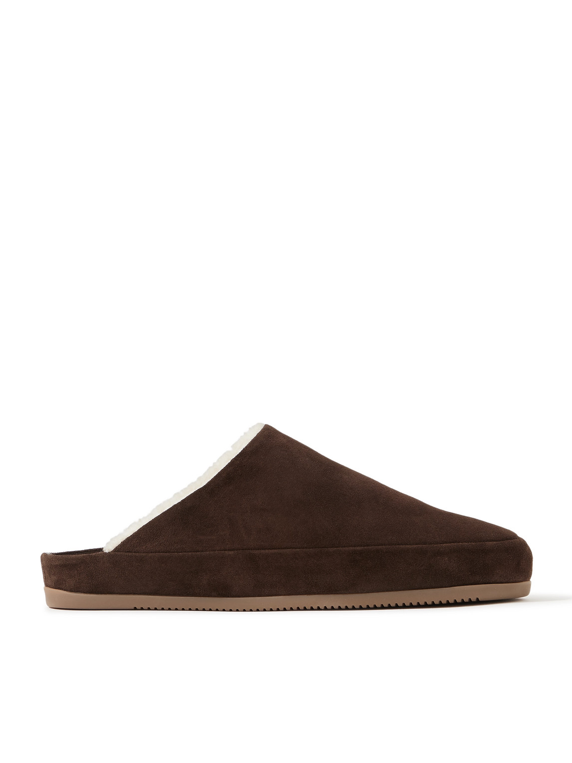 Mulo Shearling-lined Suede Slippers In Multi